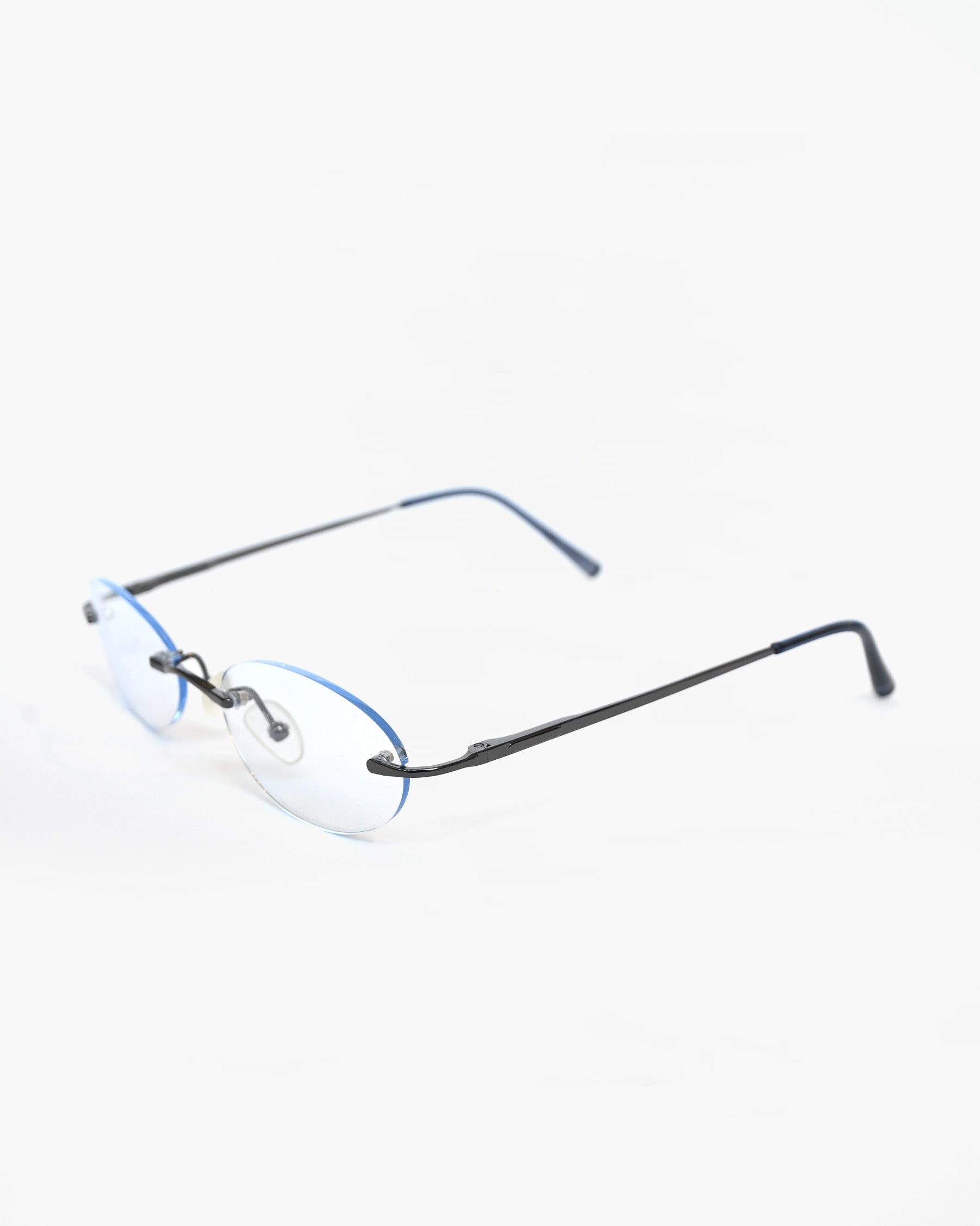 NOS 90's Light Blue Lens Frameless Glasses