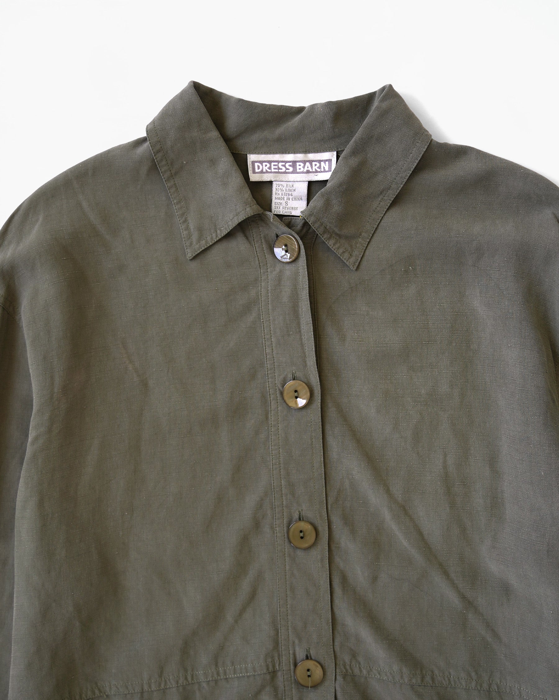 Silk x Linen Shirt Shirt Jacket