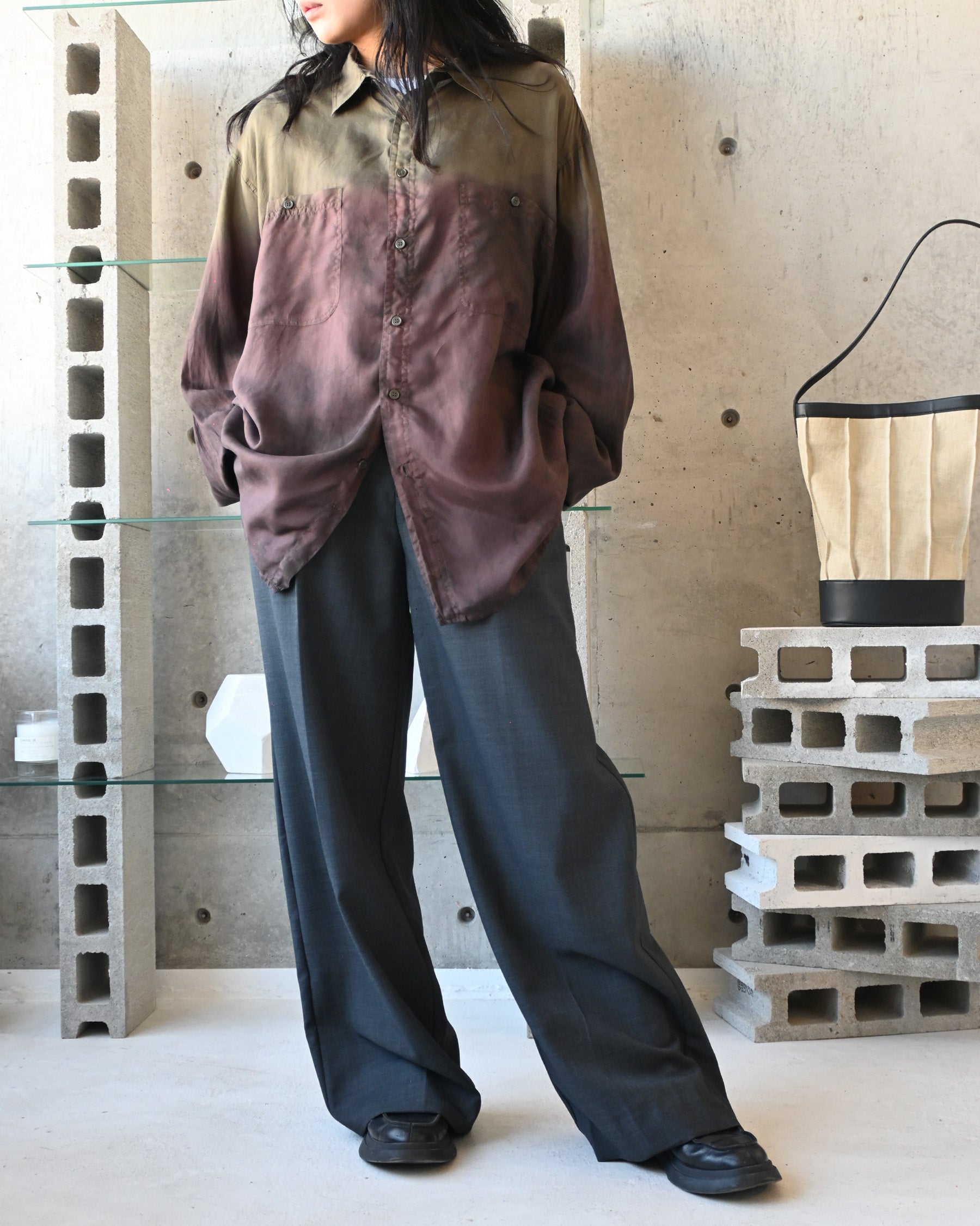 404irregular - Over-dyed Silk Shirt