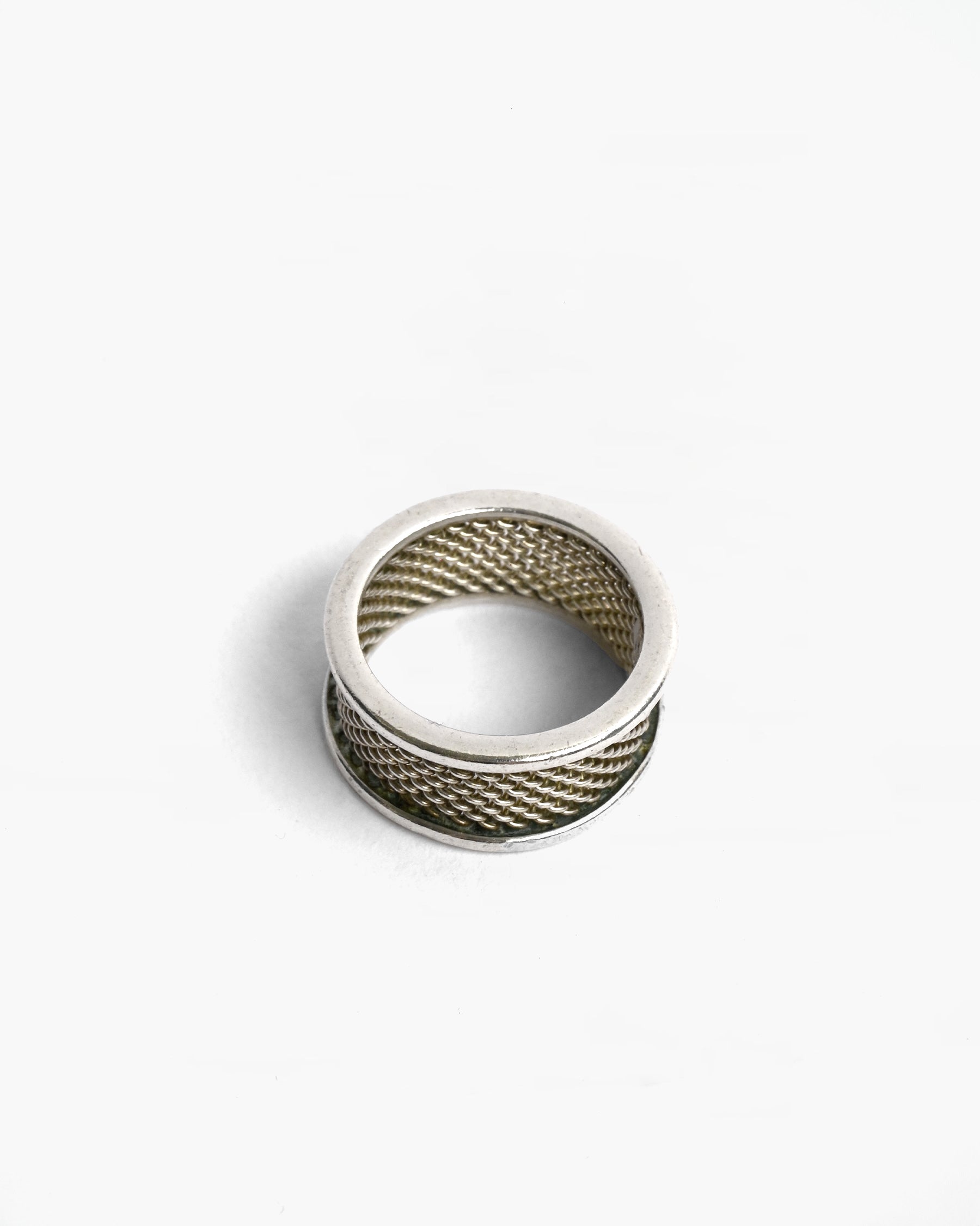 Tiffany & Co. Sterling Mesh Band Ring - 11号