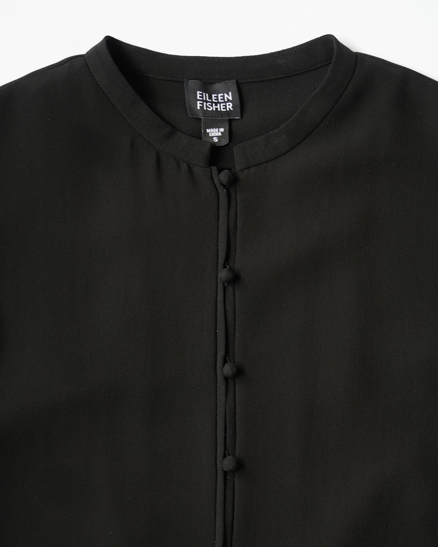 100% Silk Black Chinese Button Jacket