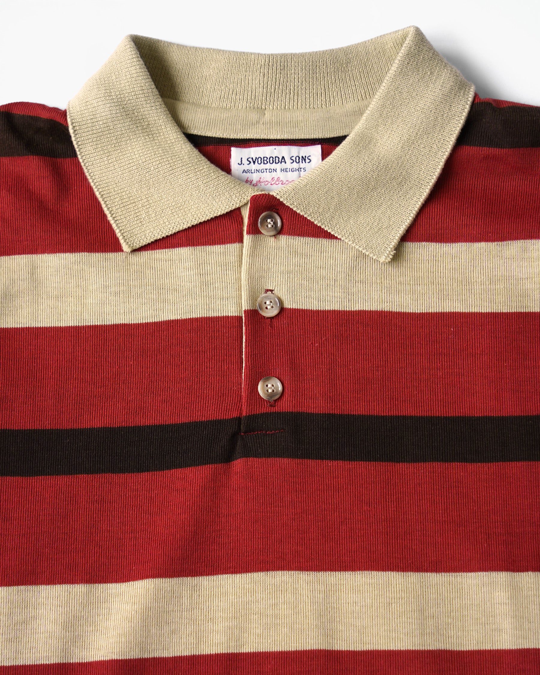 1980's Wide Stripe Rugby Polo Shirt
