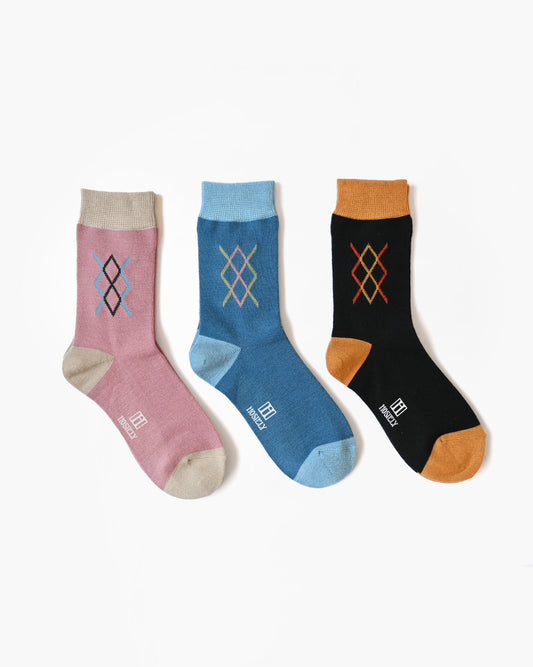 【YOU SAVE 10%】Argyle Socks / SET OF 3