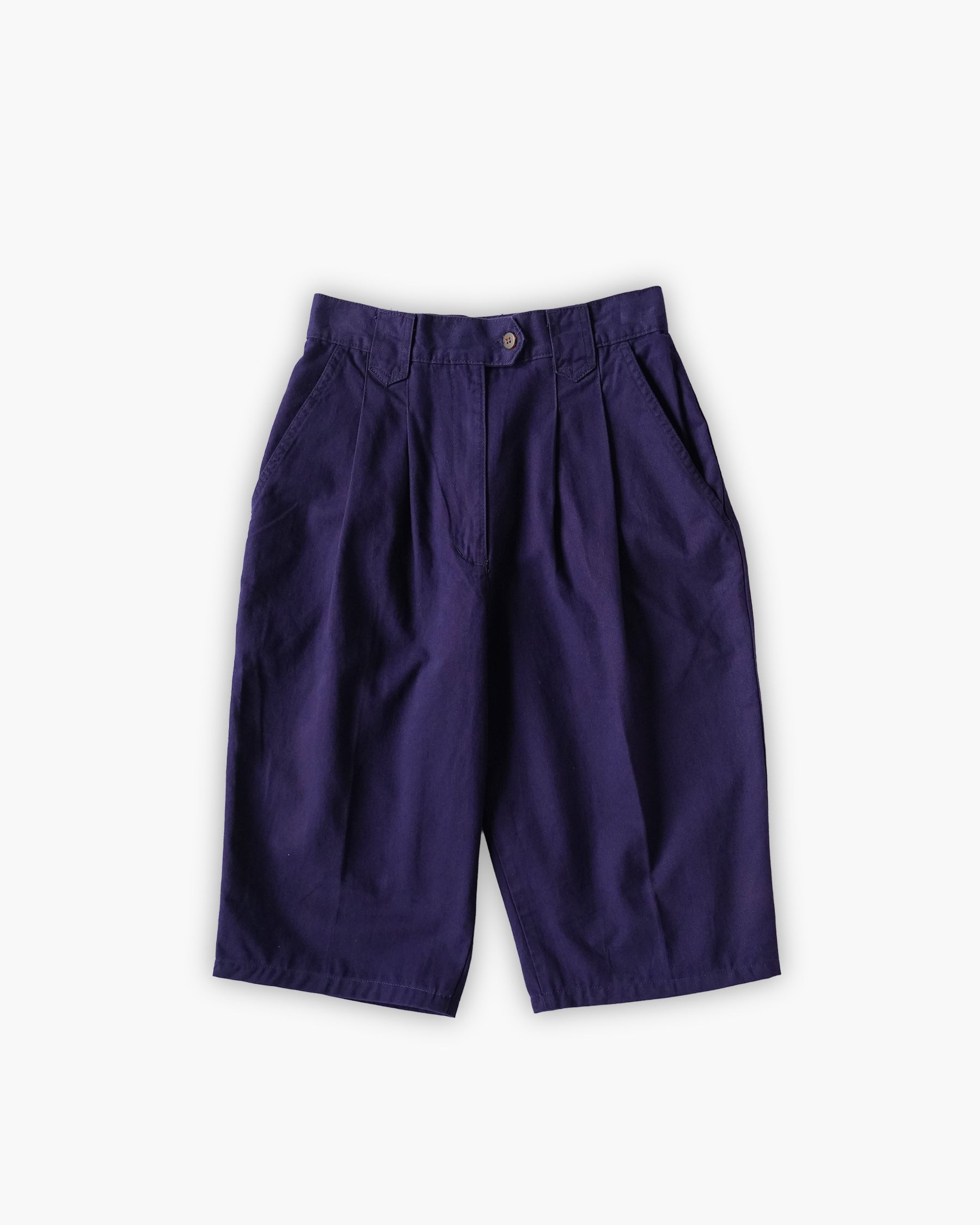 "Woolrich" Cotton Tuck Short Trousers - Purple
