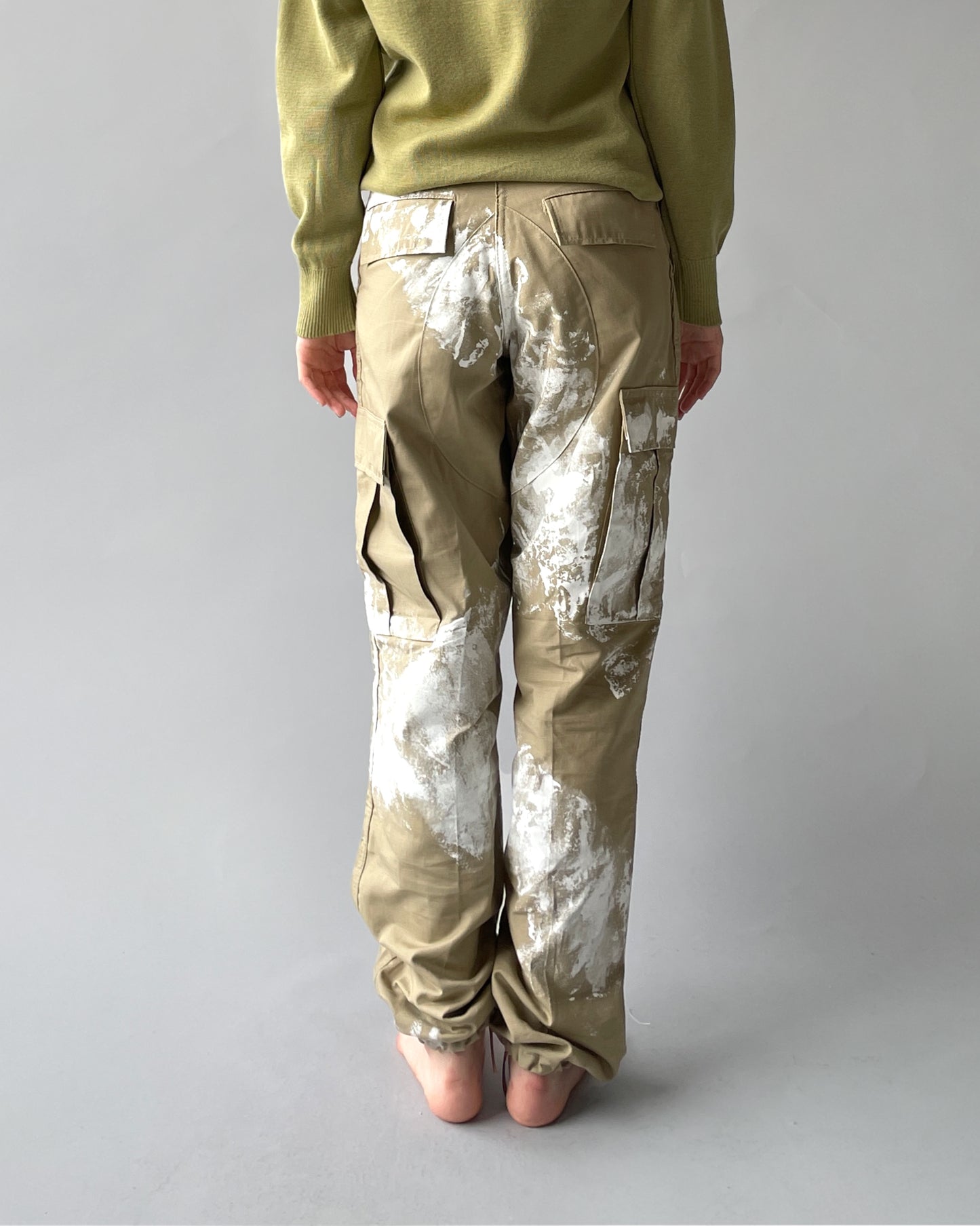 404irregular - Painted 6 Pockets Pants - Beige