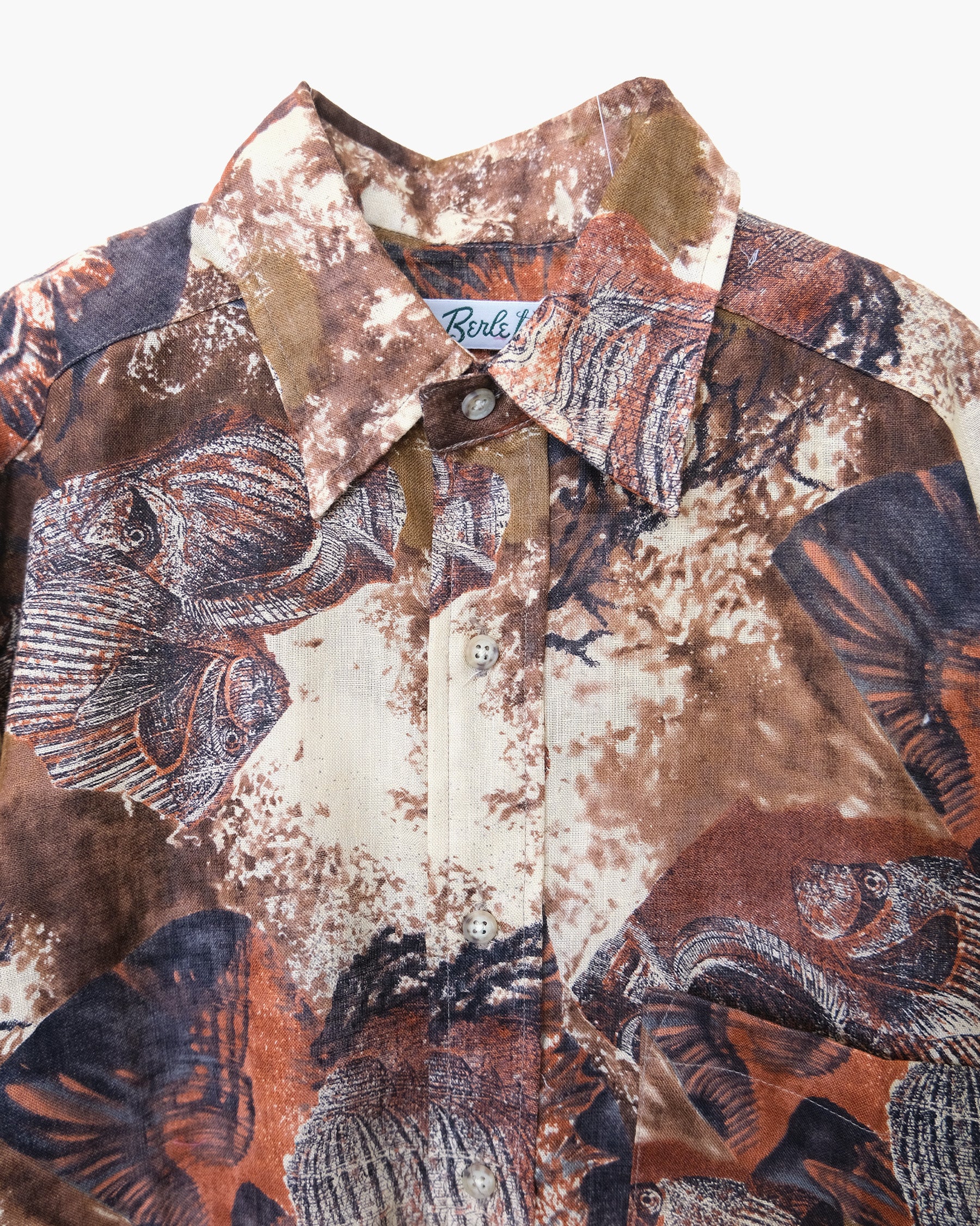 70's Patterned Cotton S/S Shirts