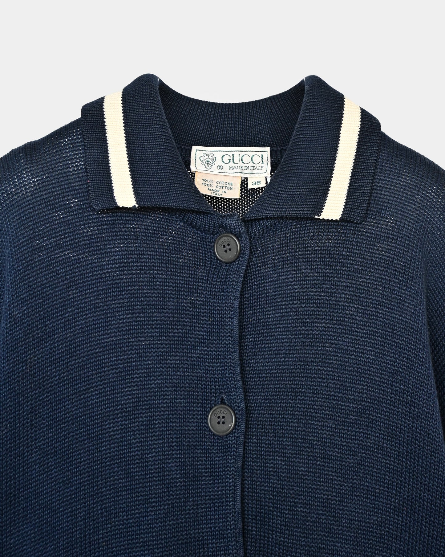 1980s "GUCCI" Sailboat Sweater Cardigan