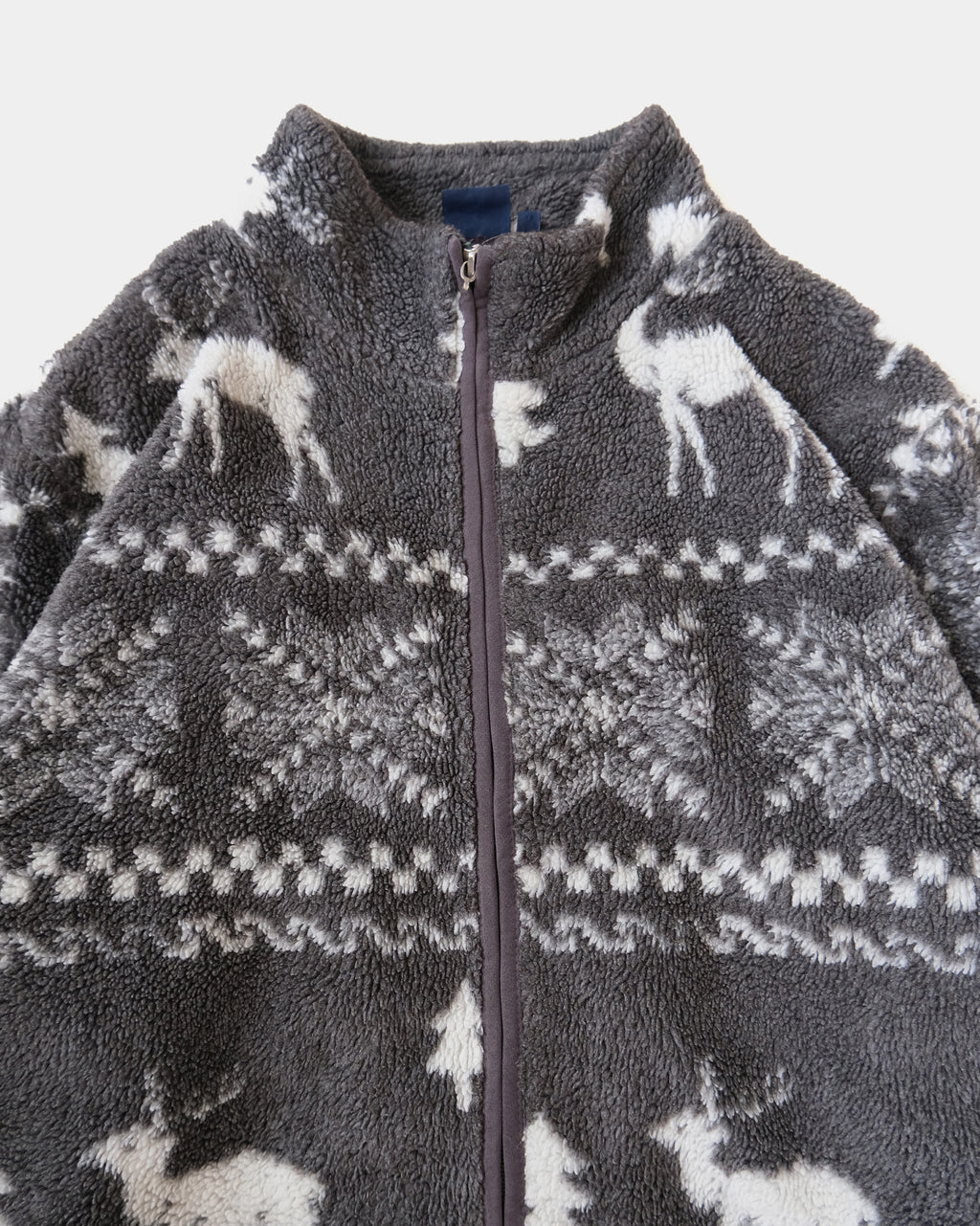 90s Patterned Fleece Jacket