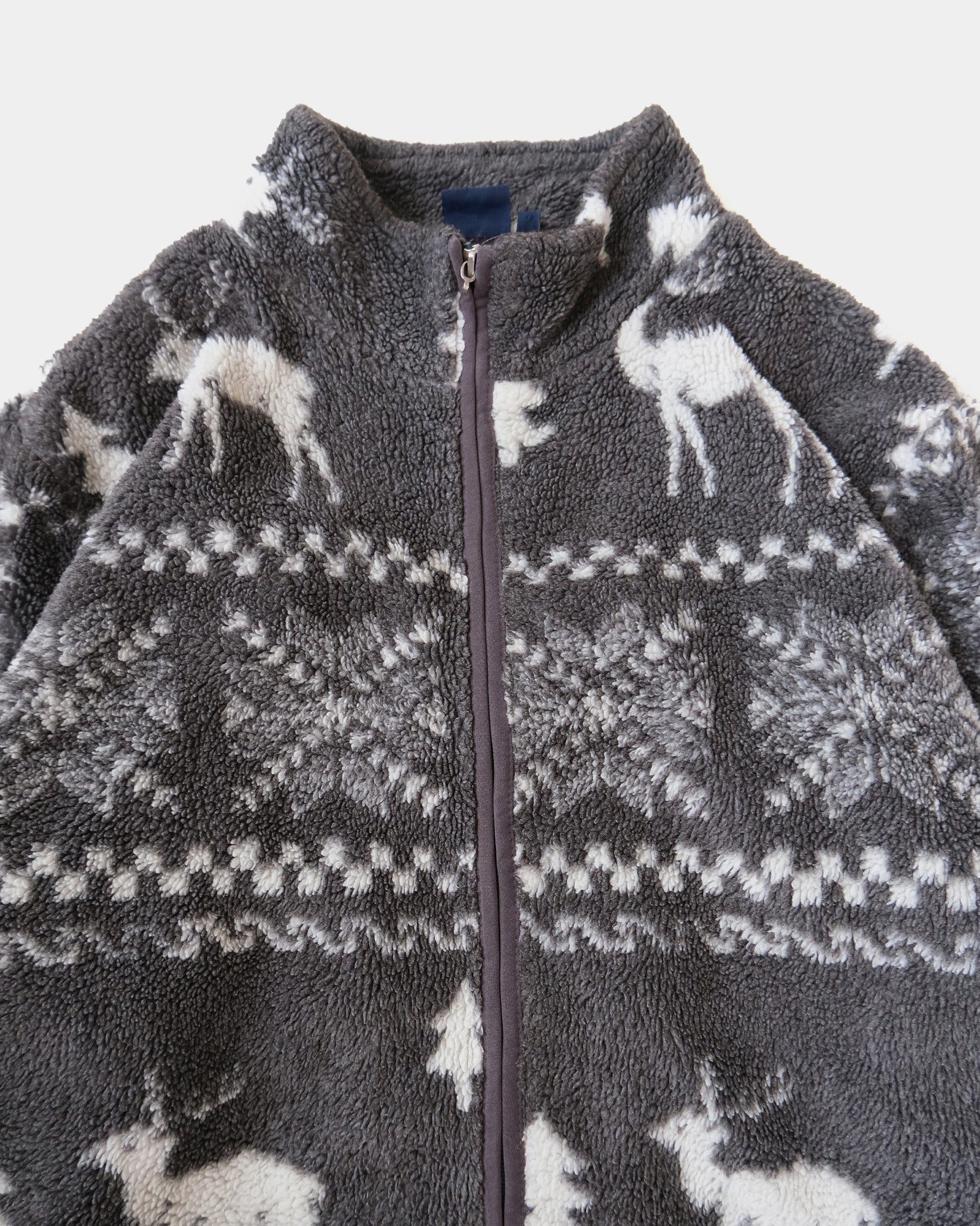 90s Patterned Fleece Jacket