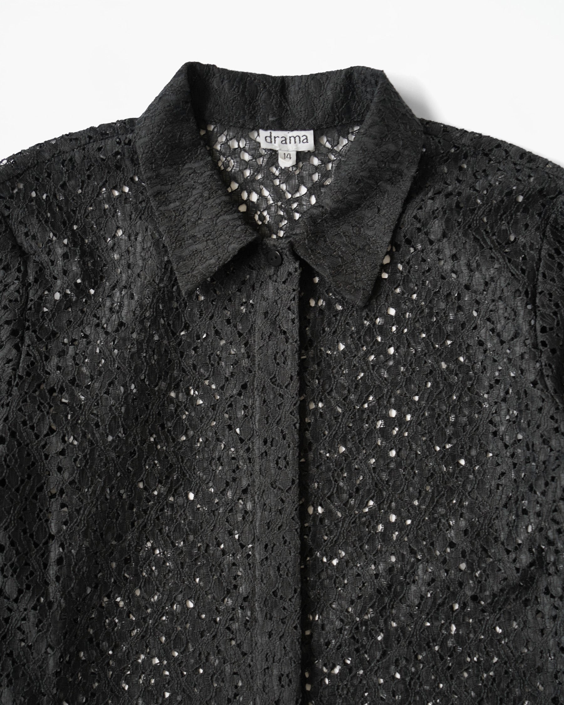 Sheer Black Lace Shirt