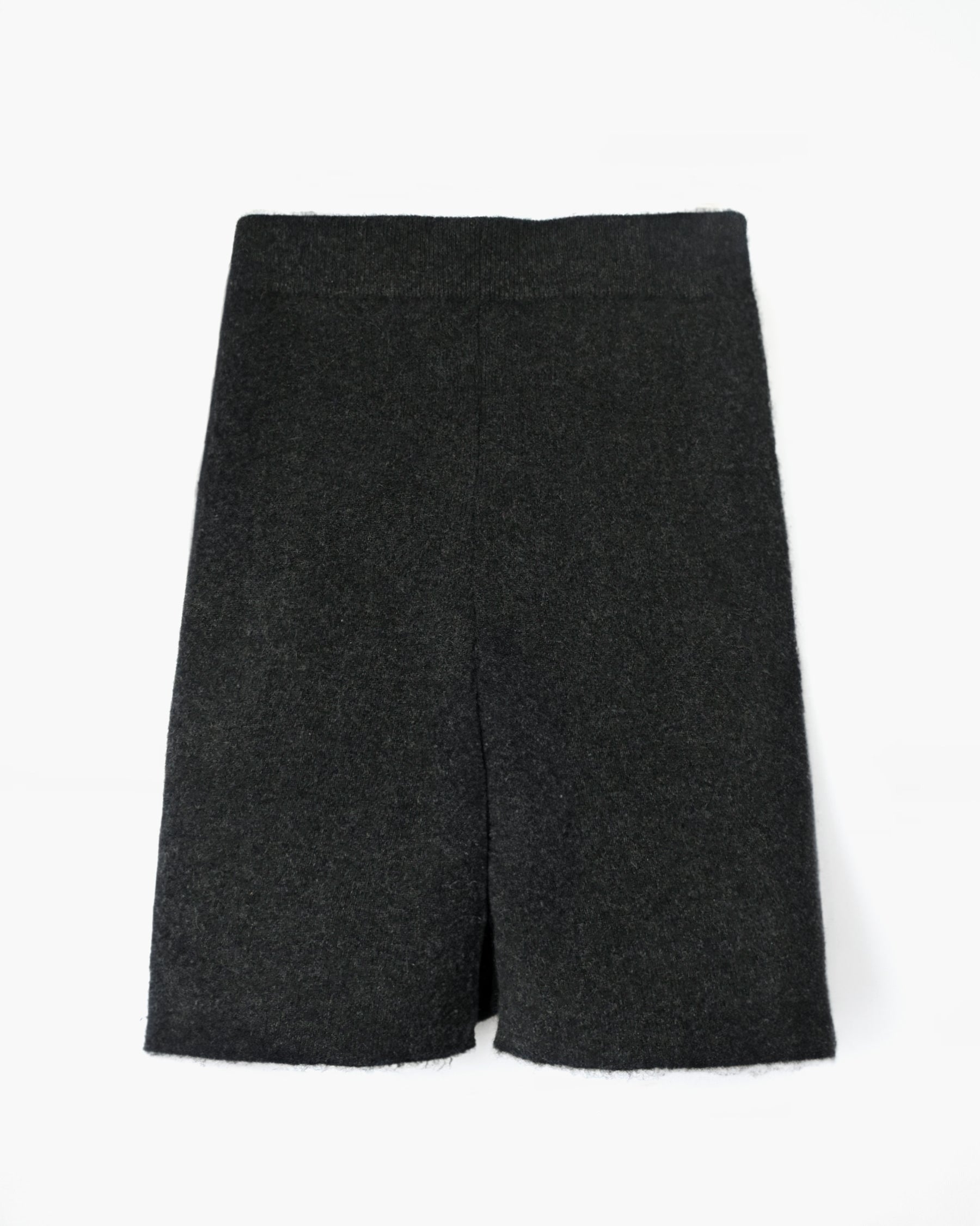 404 Cashmere Rib Shorts - Charcoal