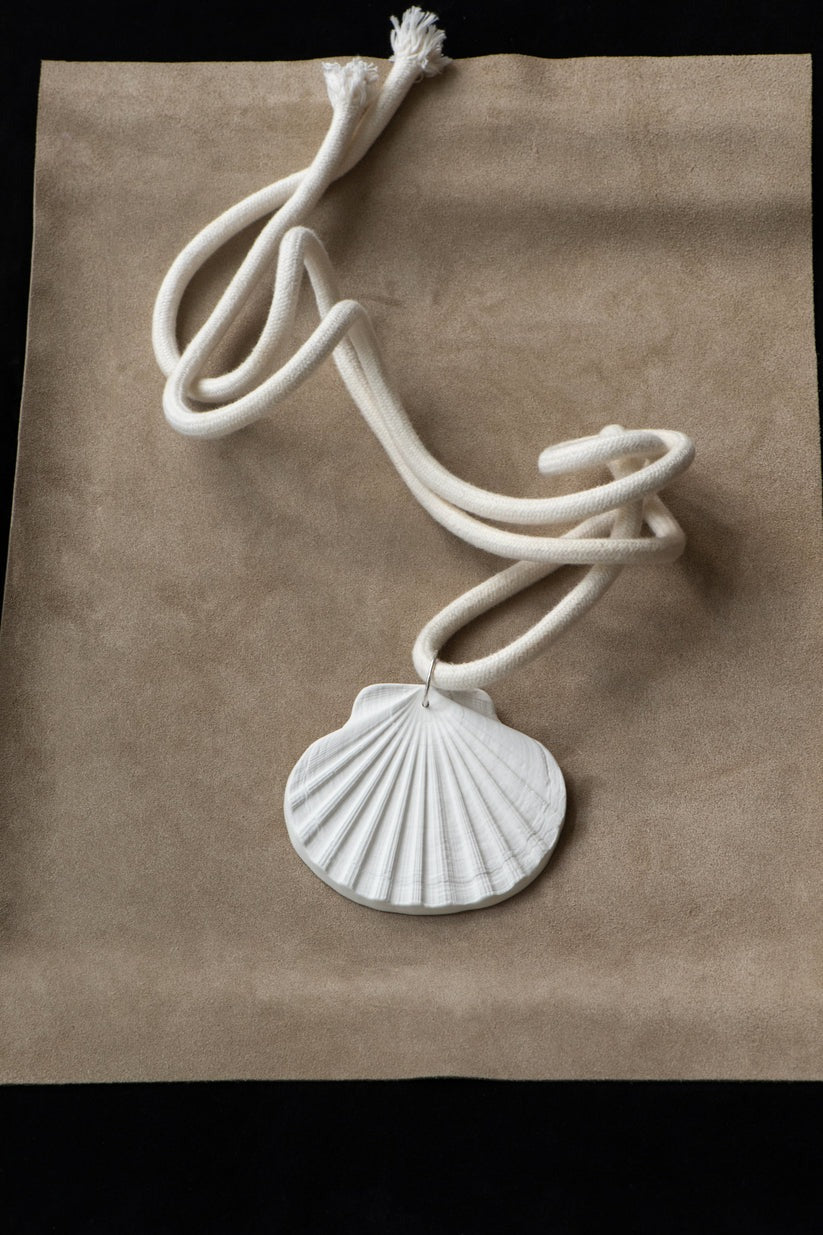 "MANA" Porcelain Shell Amulet 07