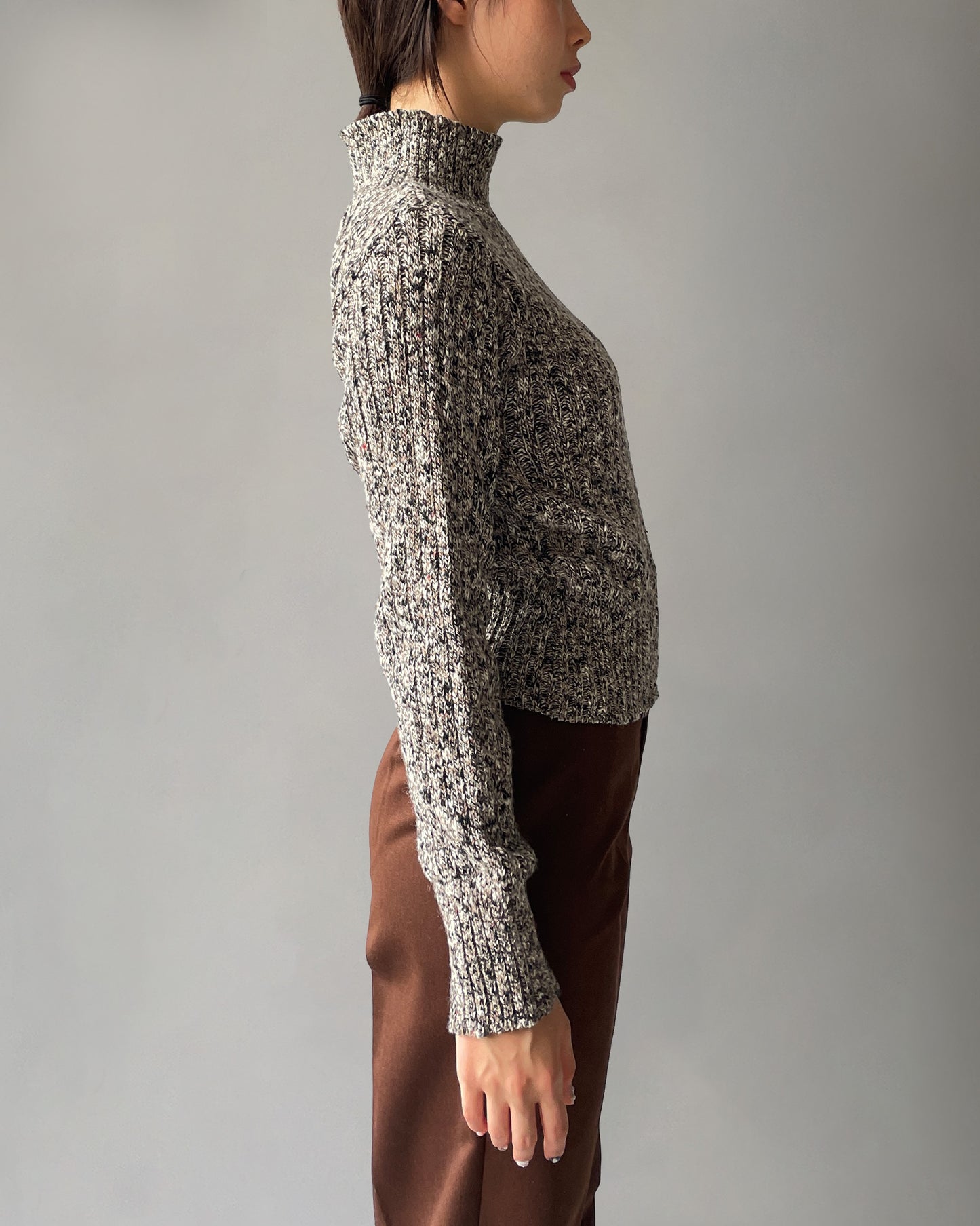 Cotton Turtle Mixed Sweater