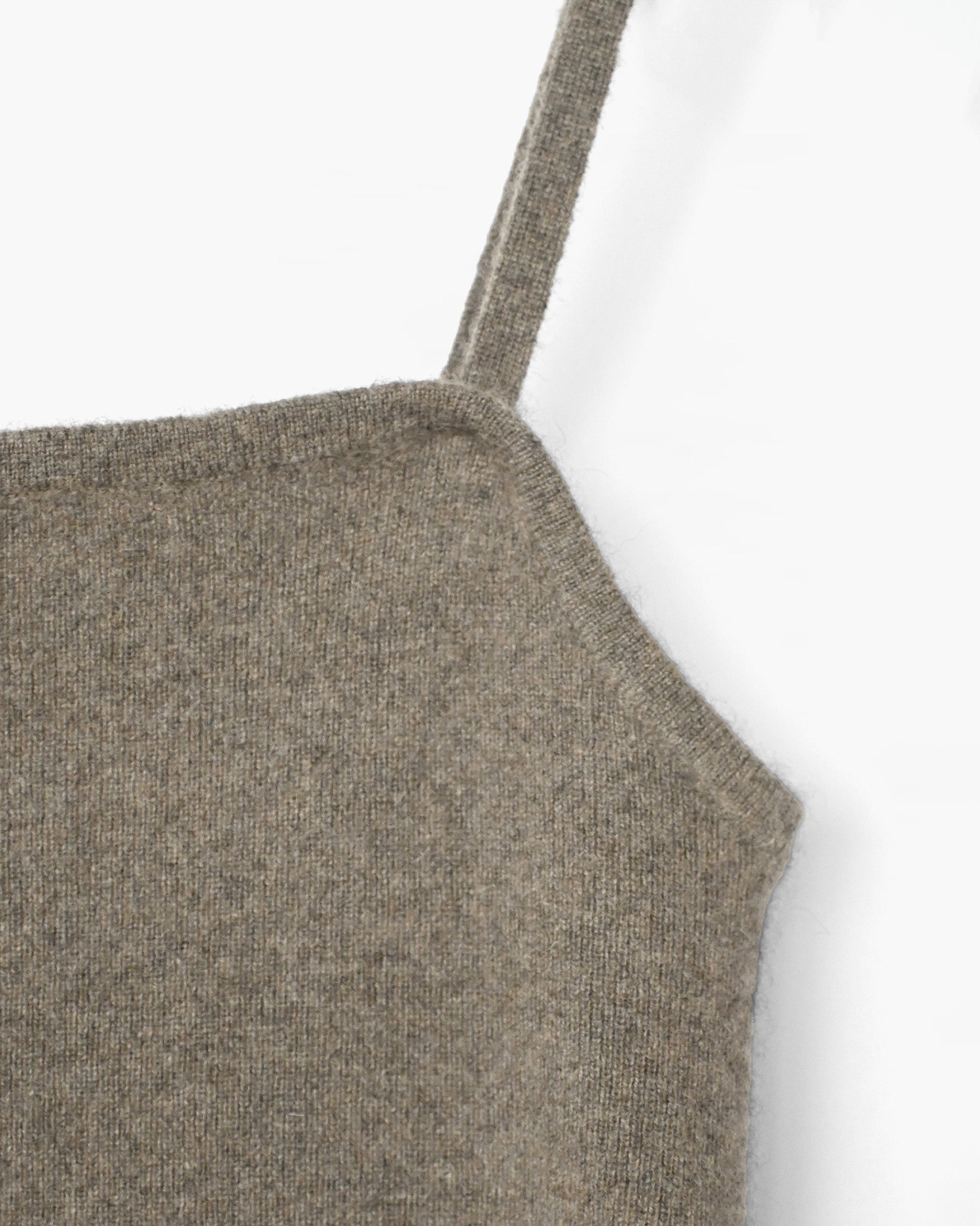 404 Cashmere Rib Tank - Camel