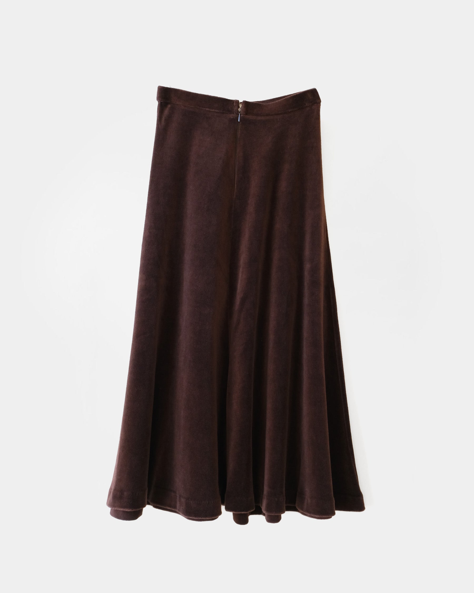 Velour Skirt - Dark Brown