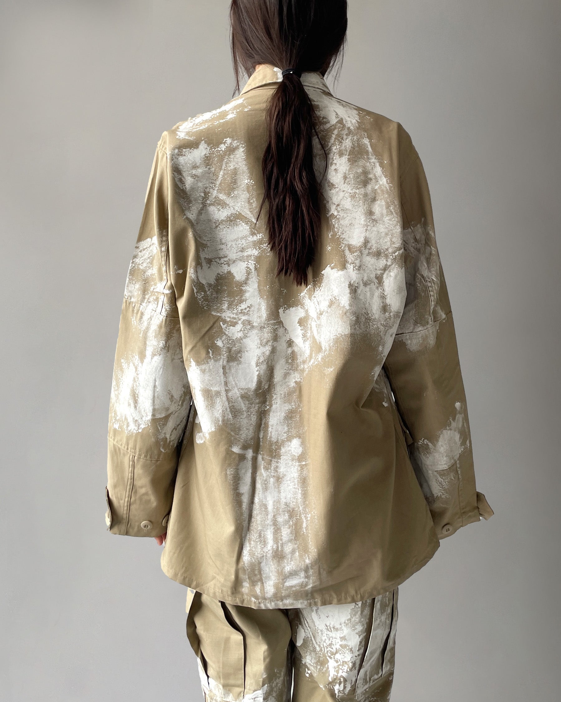 404irregular - Painted BDU Jacket - Beige