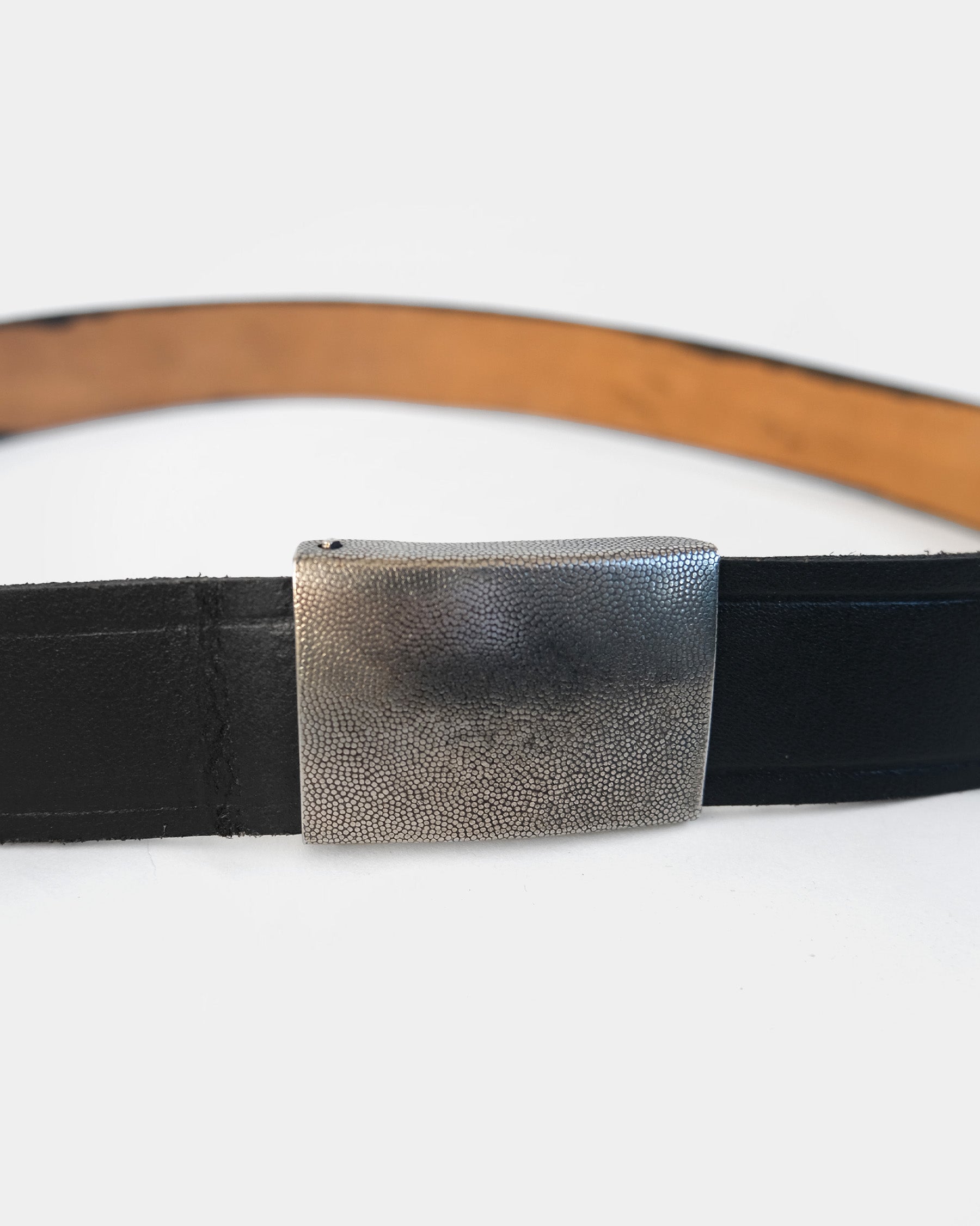 German Army Black Leather Belt