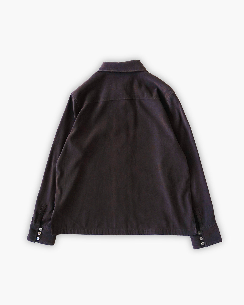 Soft Peach Skin L/S Shirt - Brown