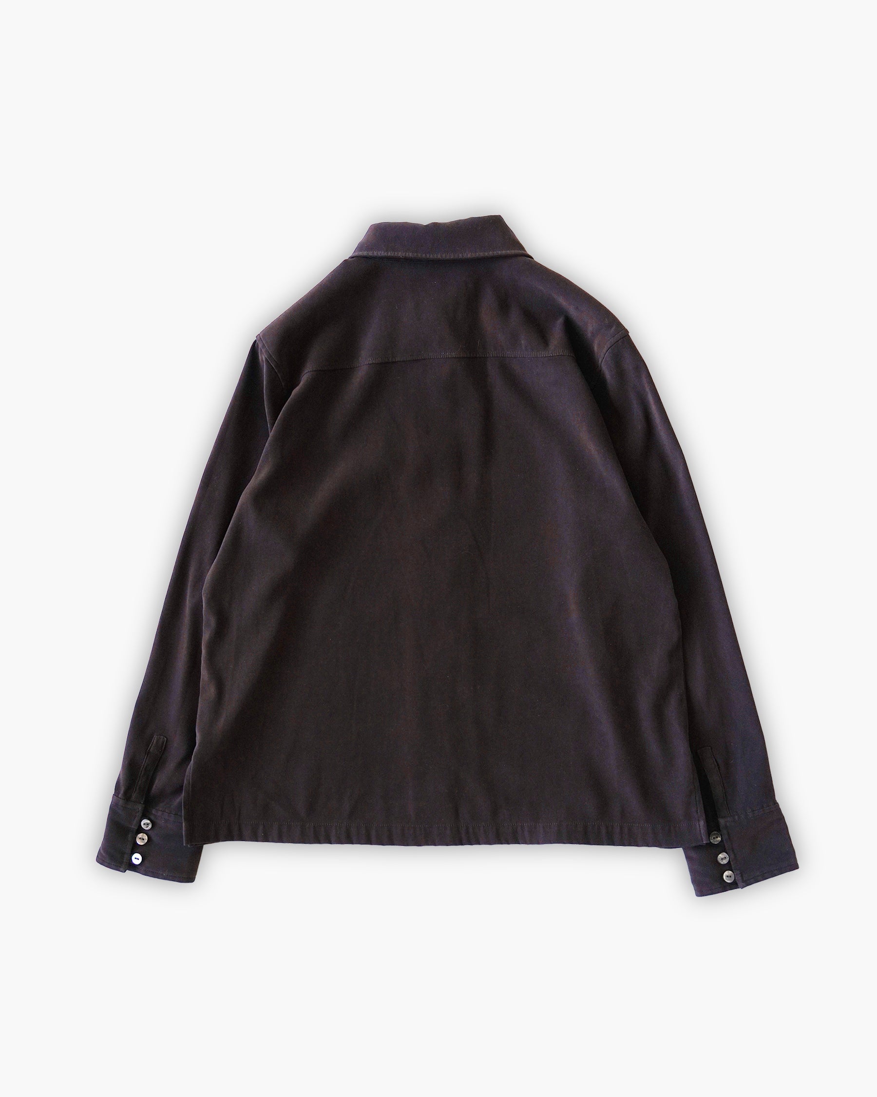Soft Peach Skin L/S Shirt - Brown