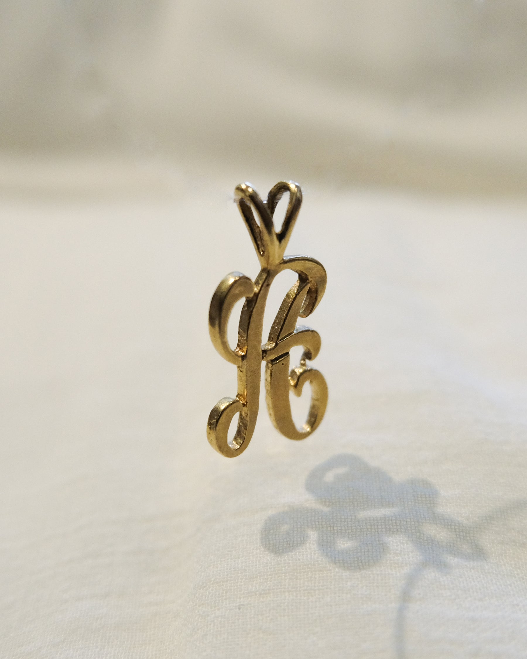 14k Gold Charm "H"