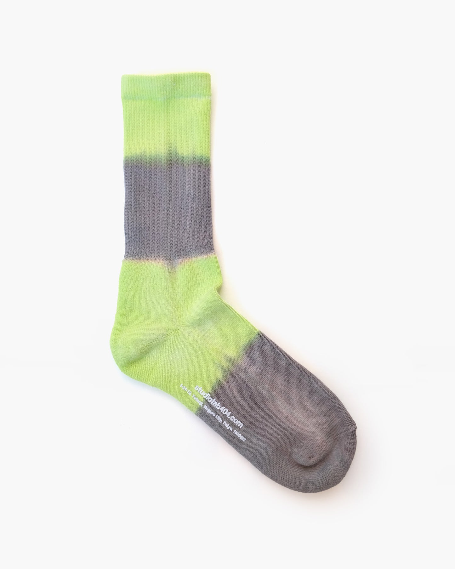 404 Gradation Pile Socks - Gray × Yellow