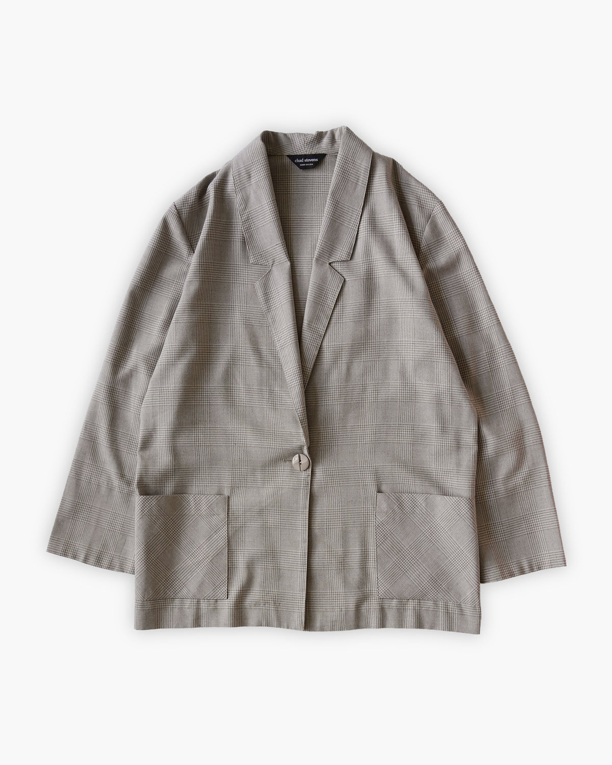 Rayon Blend Plaid Easy Jacket