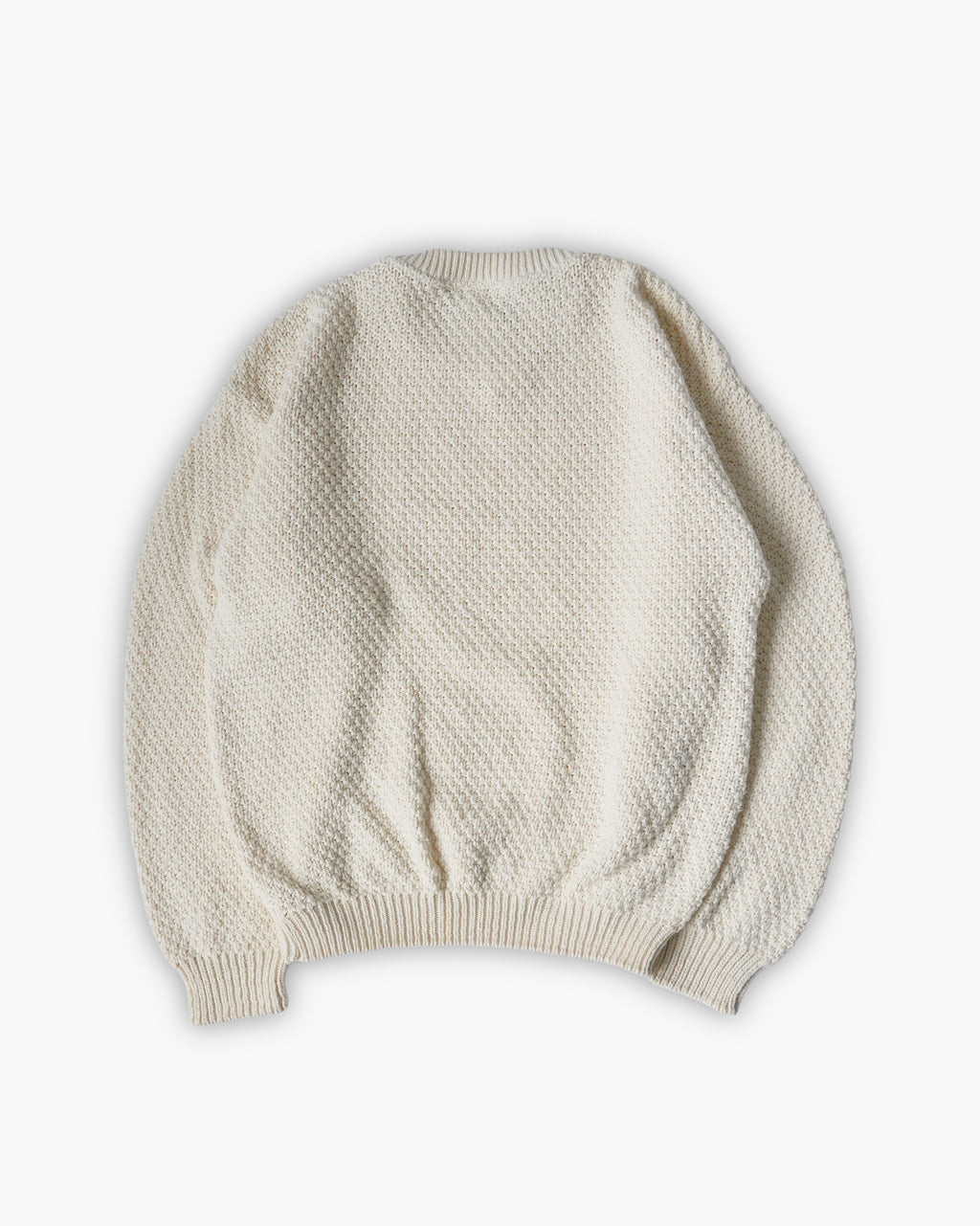 100% Cotton White Cable Knit Sweater