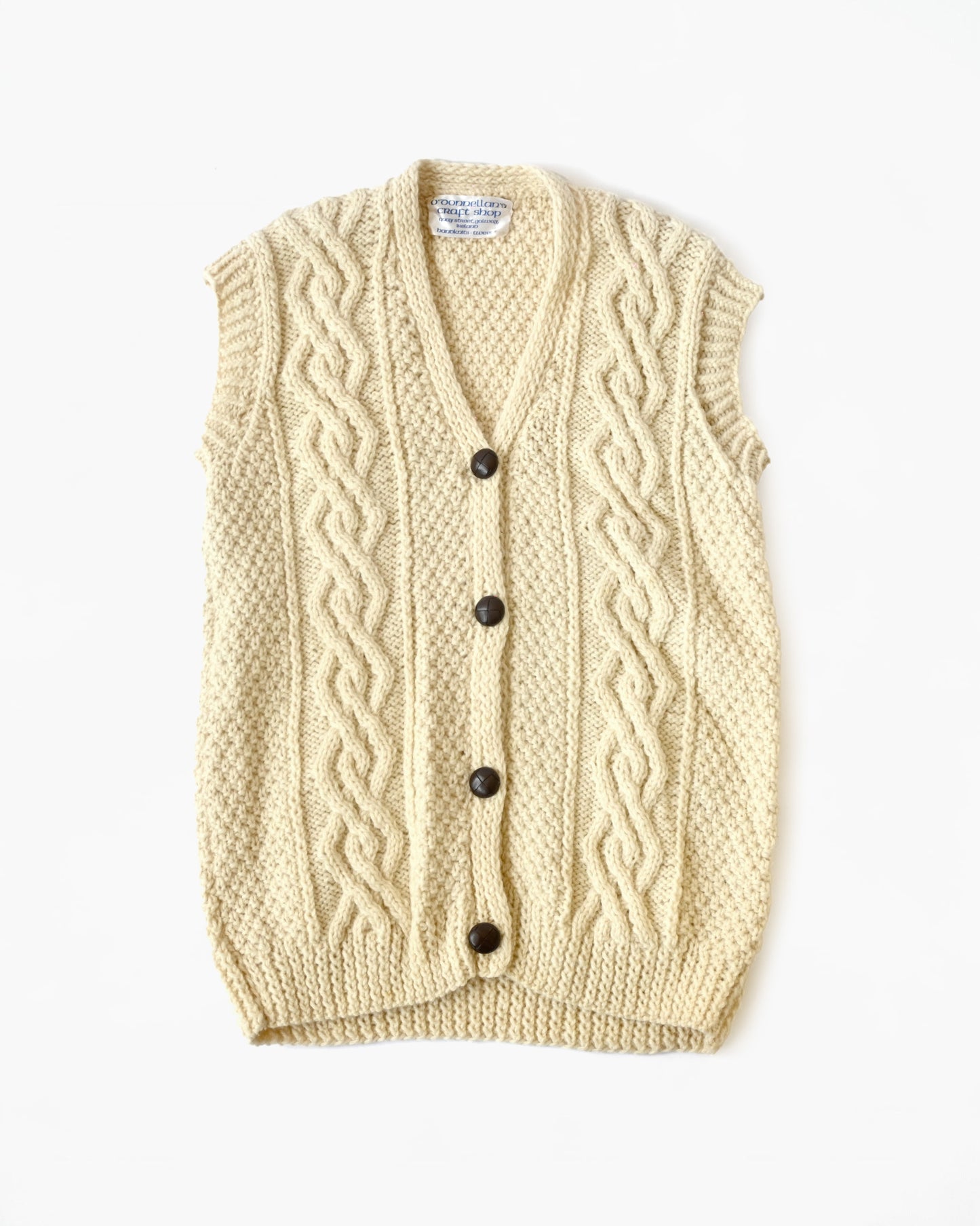 Wool Cable Knit Vest