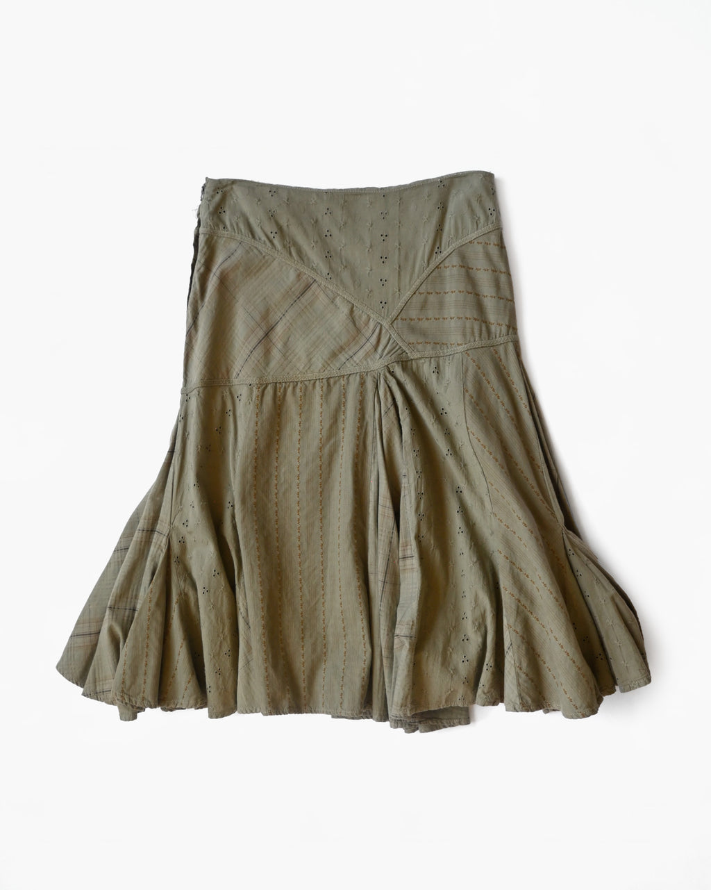 Assort Khaki Flare Skirt