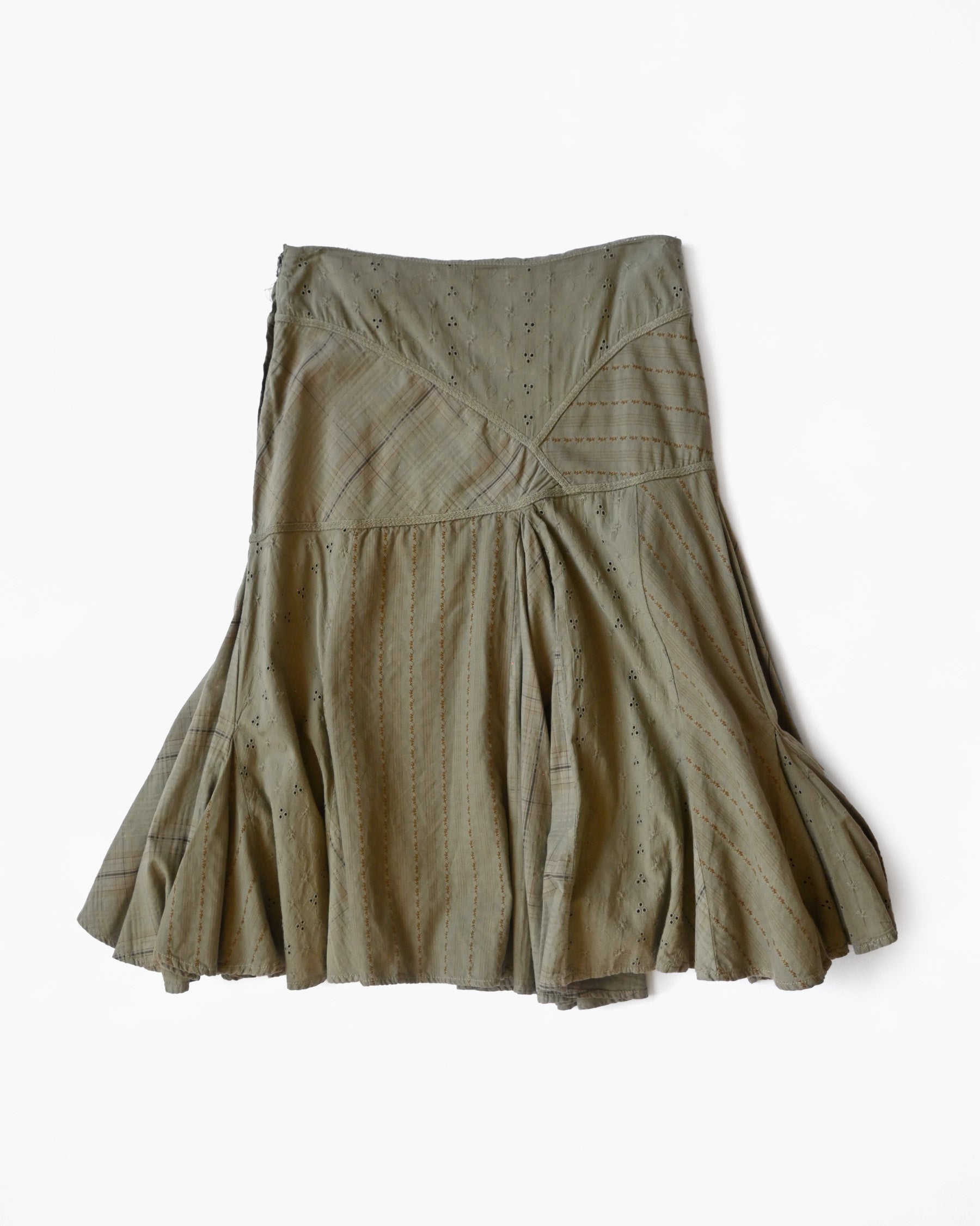 Assort Khaki Flare Skirt