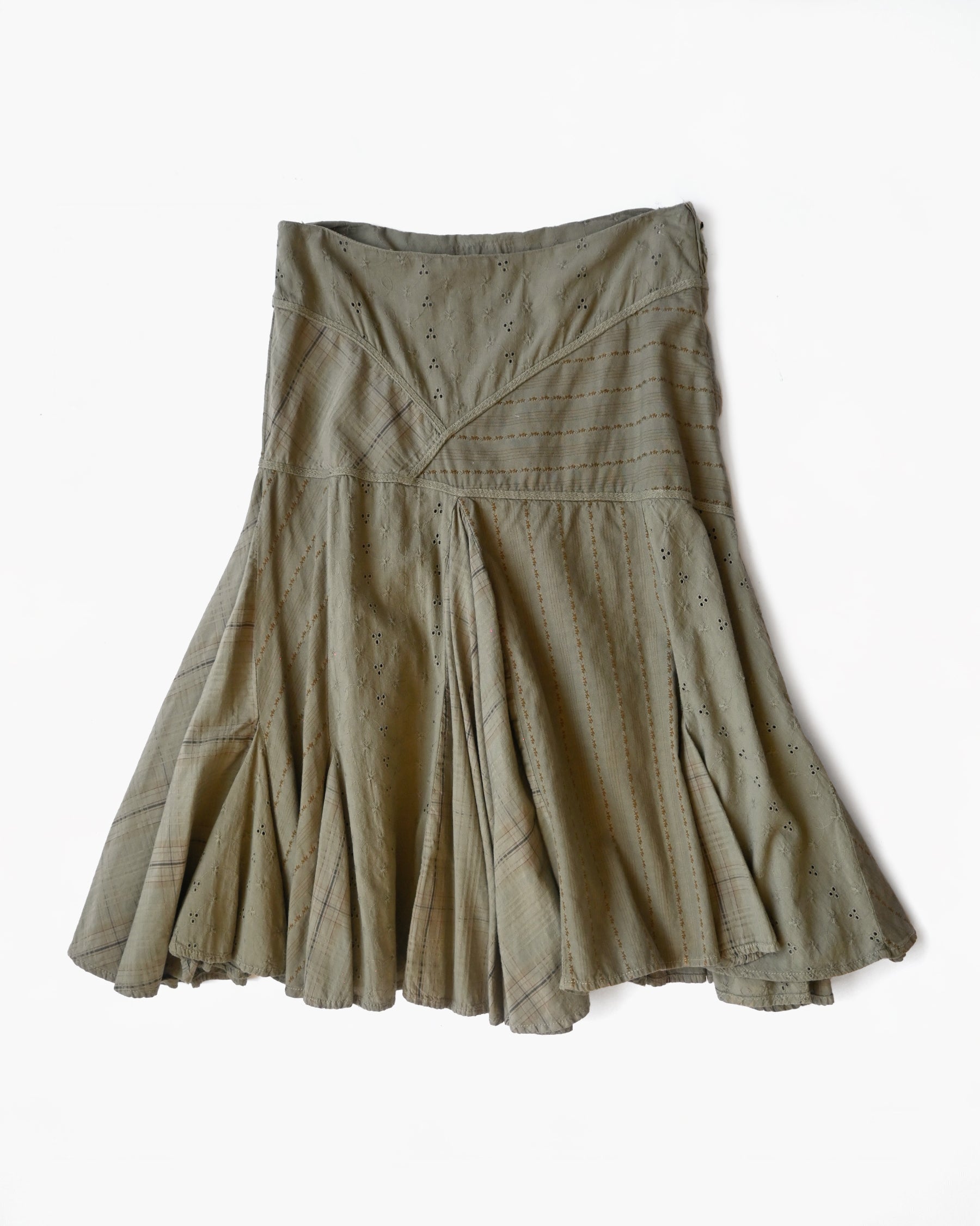 Assort Khaki Flare Skirt