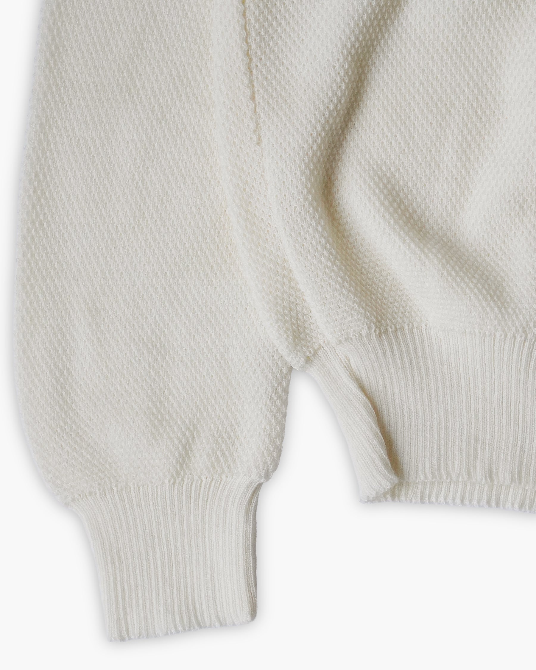 Acrylic Crew Neck White Sweater