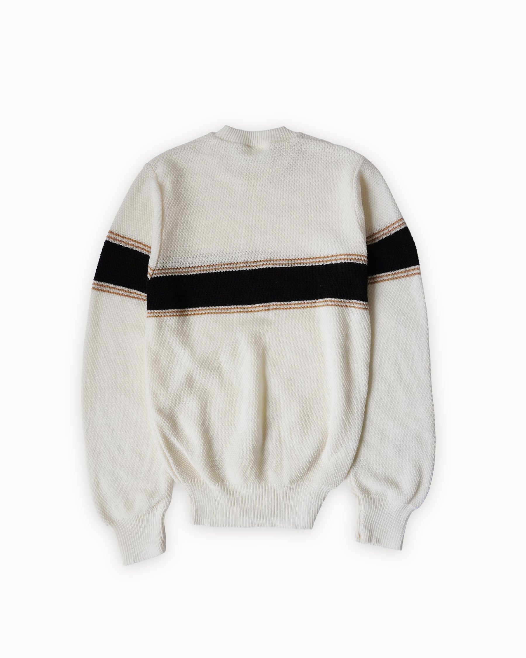 Acrylic Crew Neck White Sweater