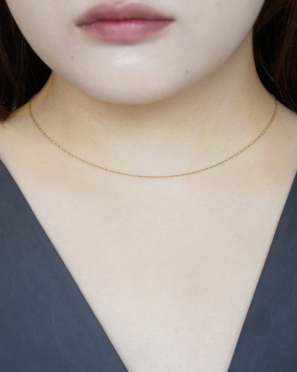 14K Gold Fine Twist Chain Necklace (GDN26033-2)