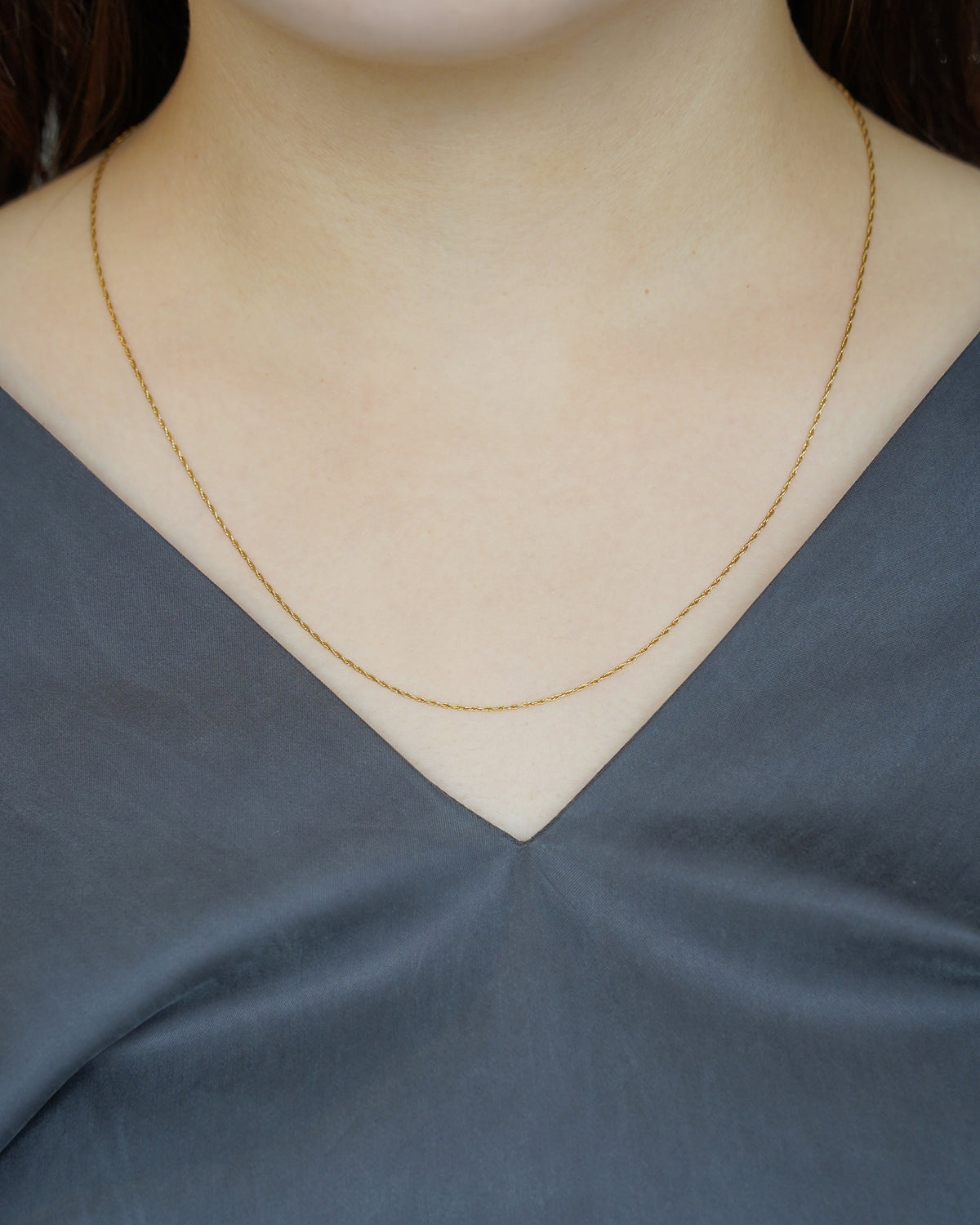 14K Gold Fine Rope Chain Necklace (GDN-26034)