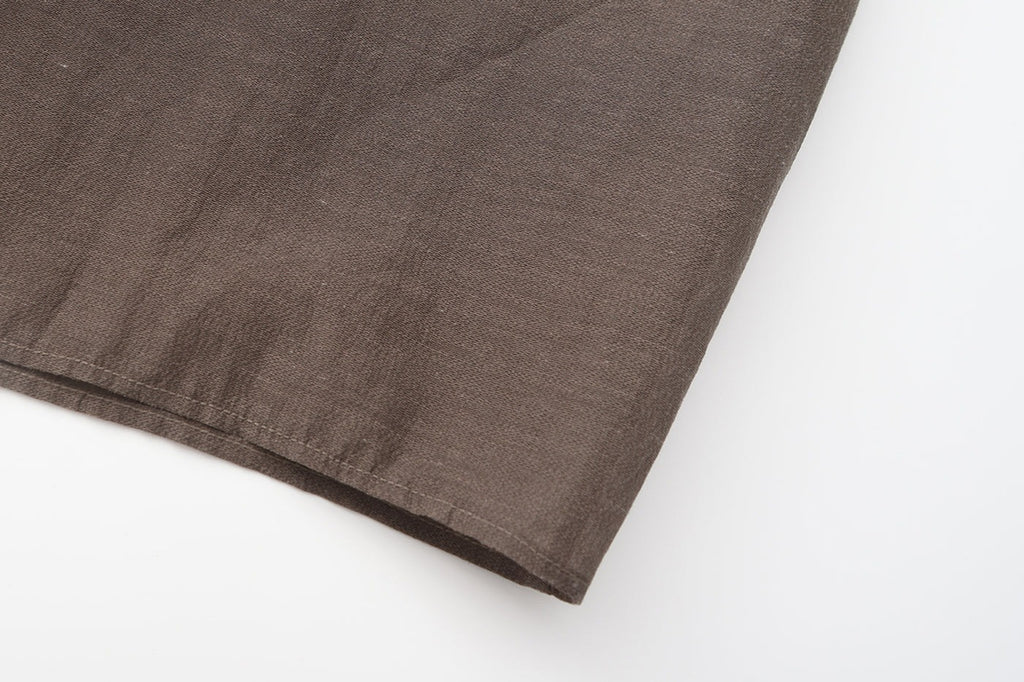 "RUOHAN" SHEER BROWN COCOON SKIRT