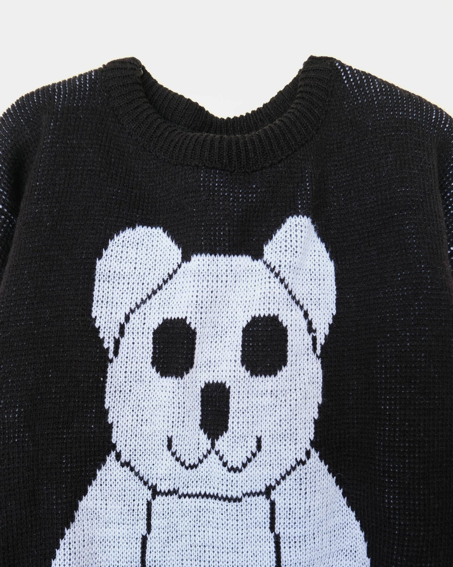 Acrylic Black Sweater "Bear"