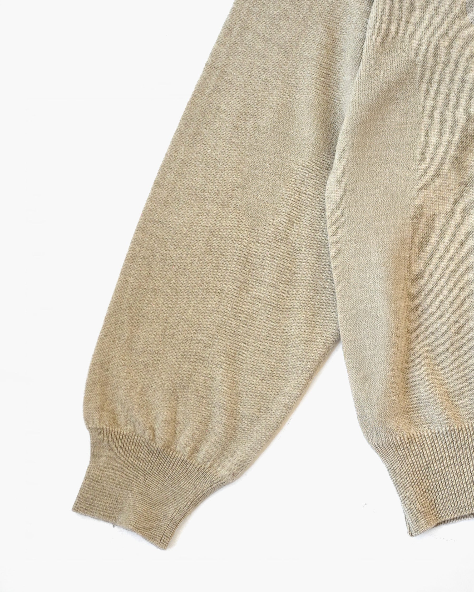 Basic Wool Knit Polo - Beige
