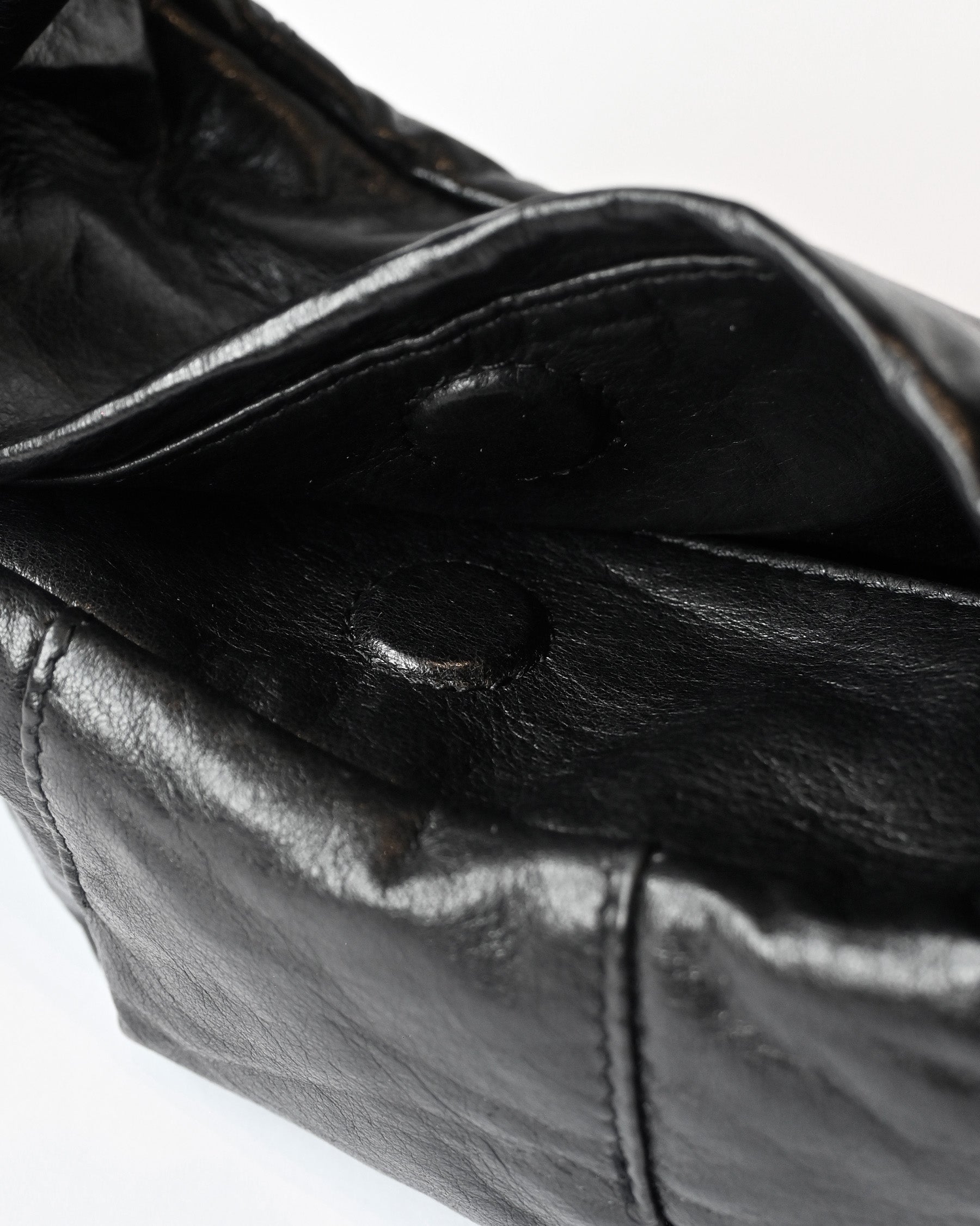 "RUOHAN" BLACK MINI MOON BAG