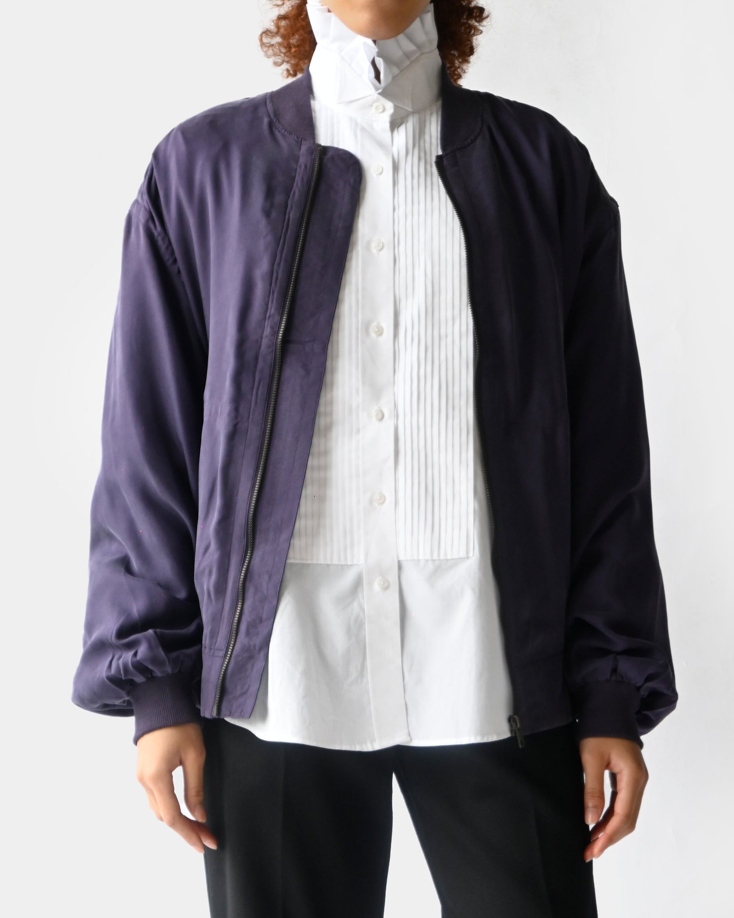 100% Silk Zip Up Jacket