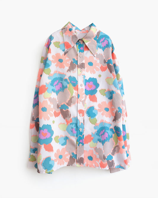 70s Flower Printed Shirt