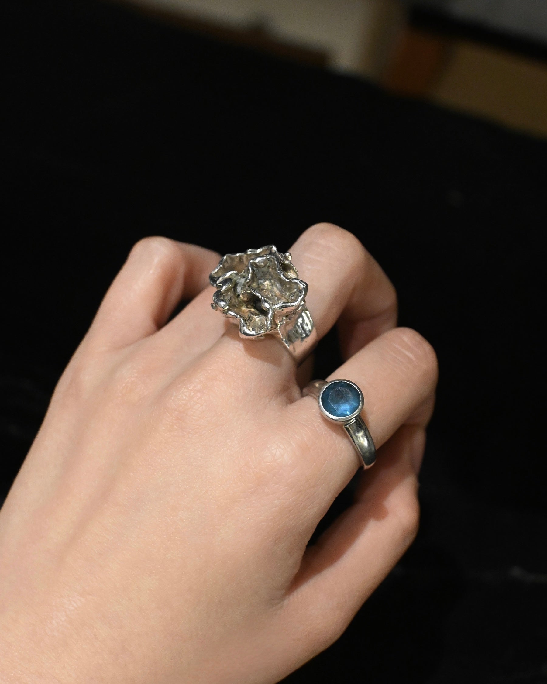 Chunky Flower Statement Ring - 11号