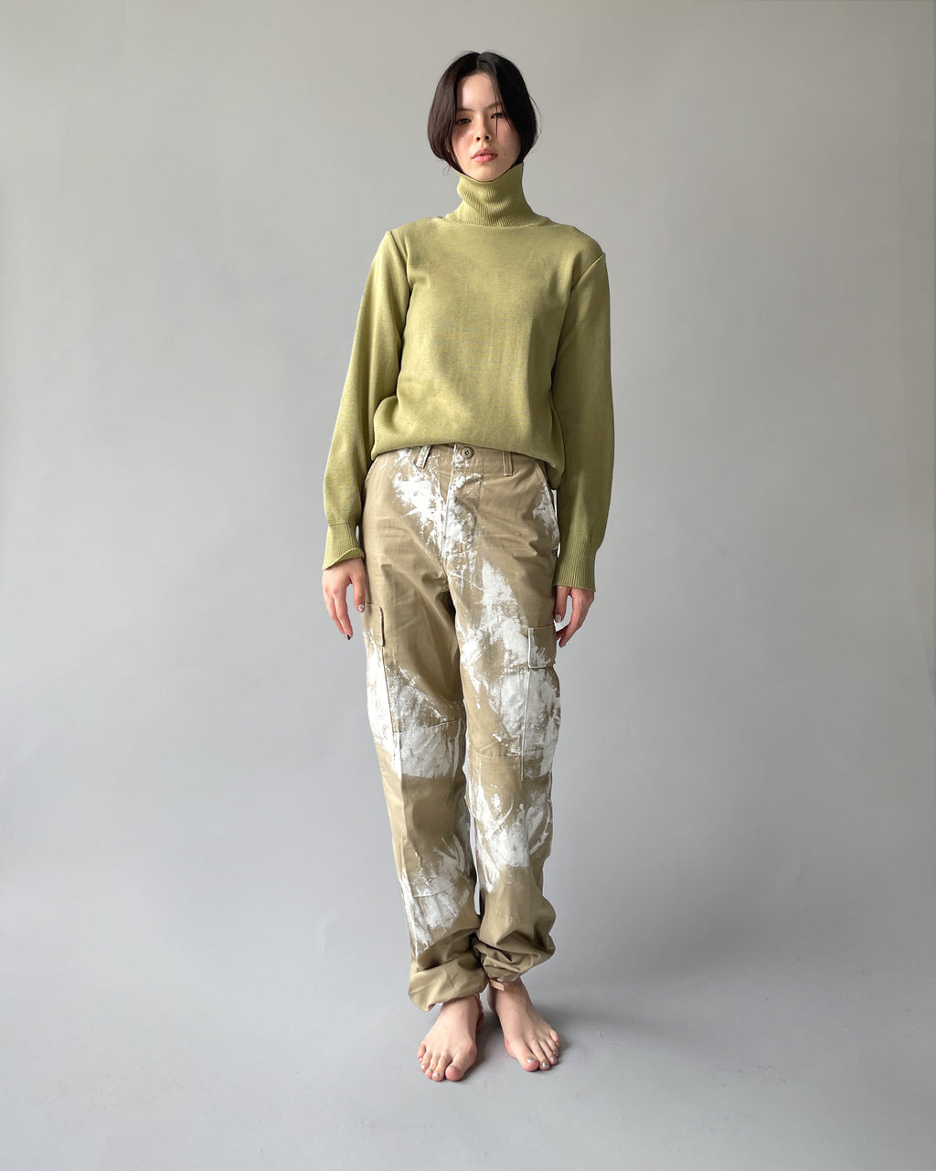 404irregular - Painted 6 Pockets Pants - Beige