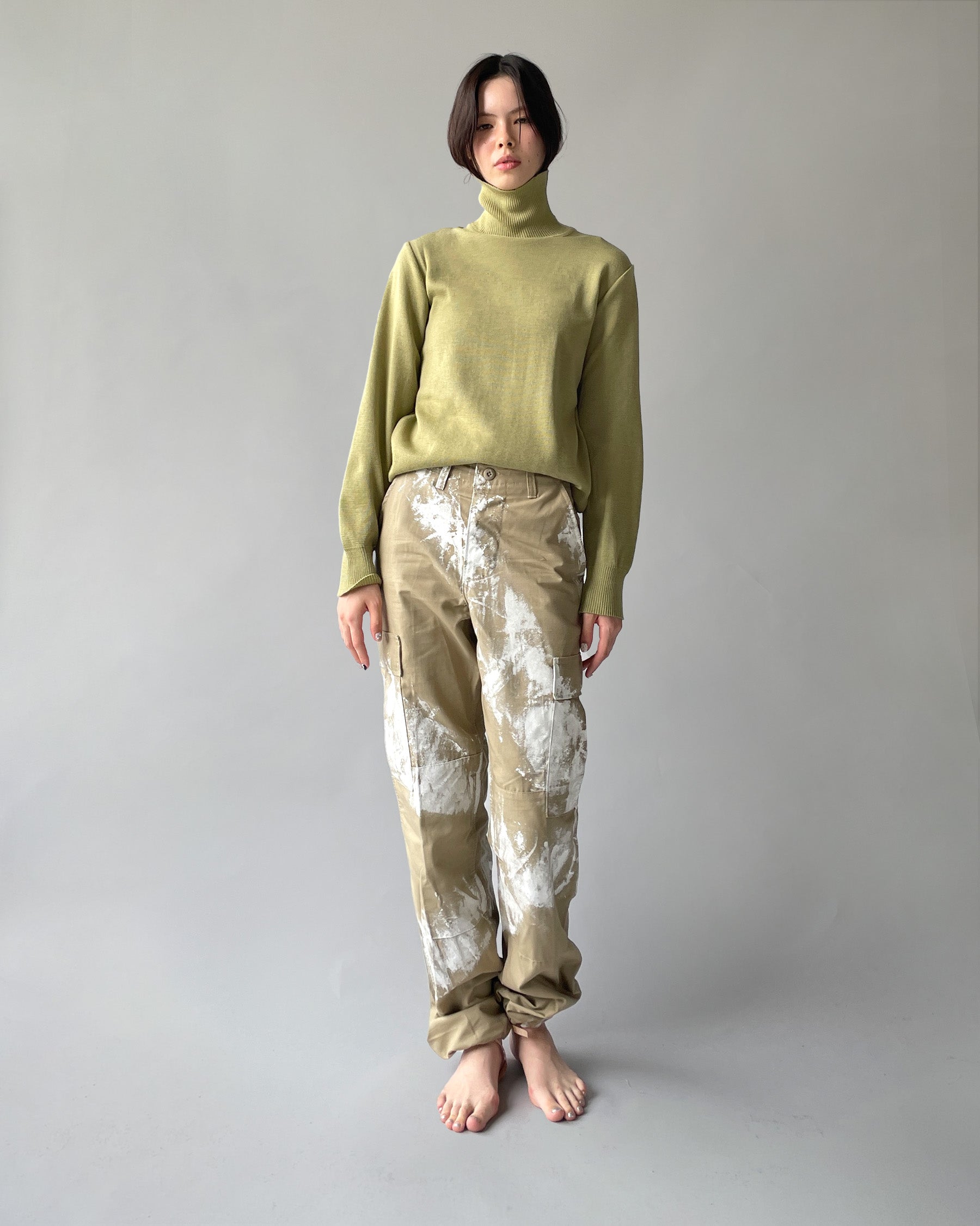 404irregular - Painted 6 Pockets Pants - Beige