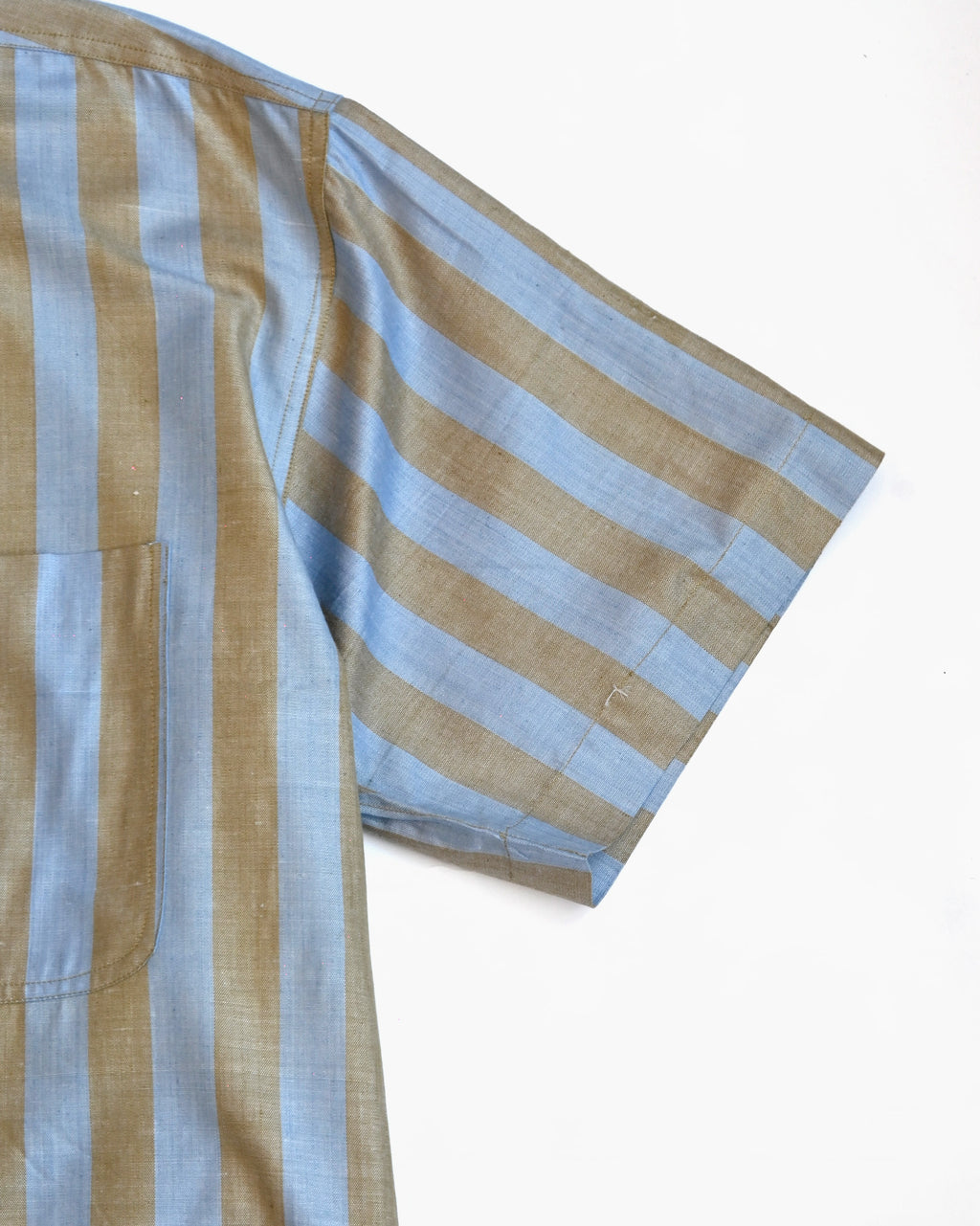 "GOOUCH" Rayon x Cotton Striped Shirt