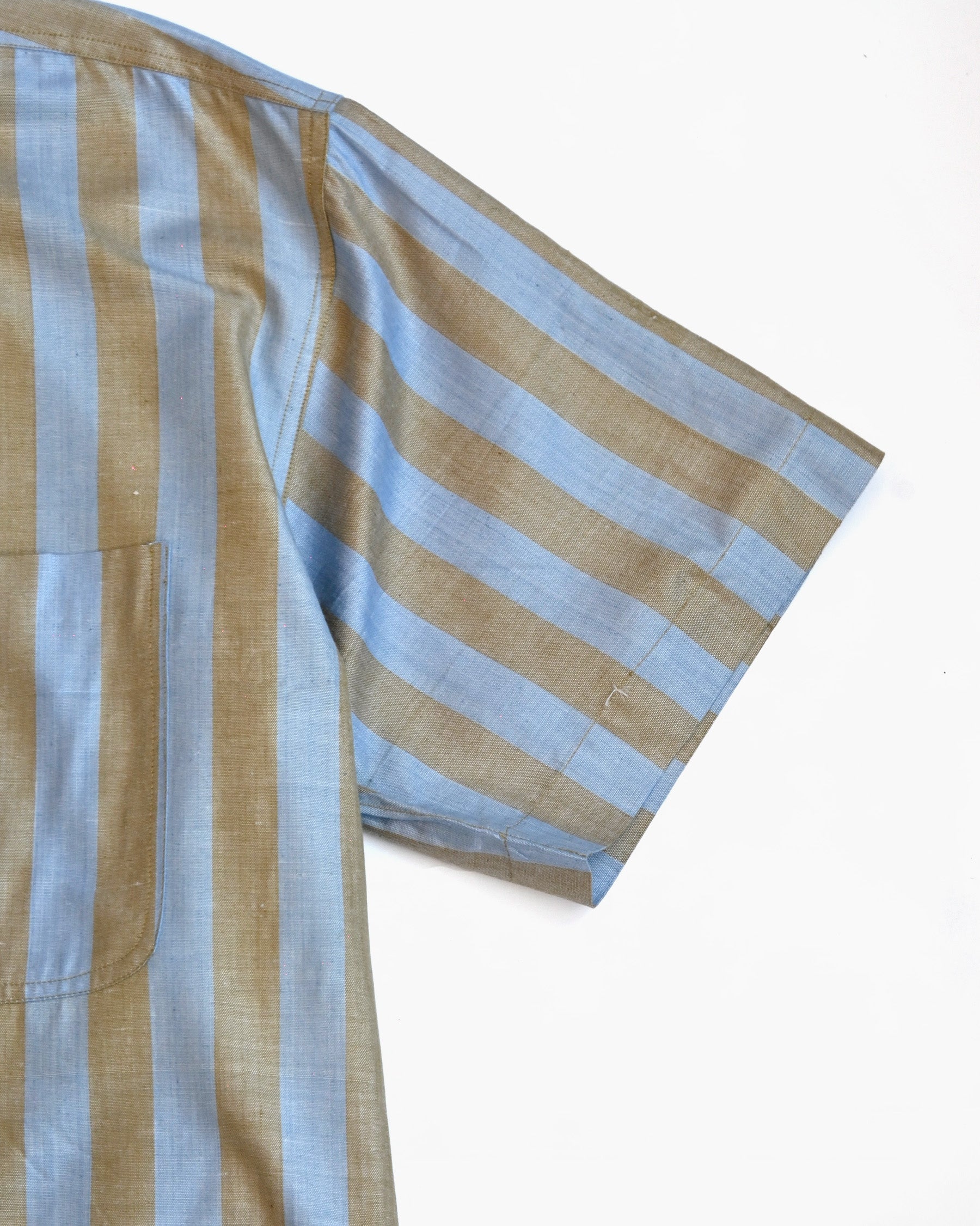"GOOUCH" Rayon x Cotton Striped Shirt