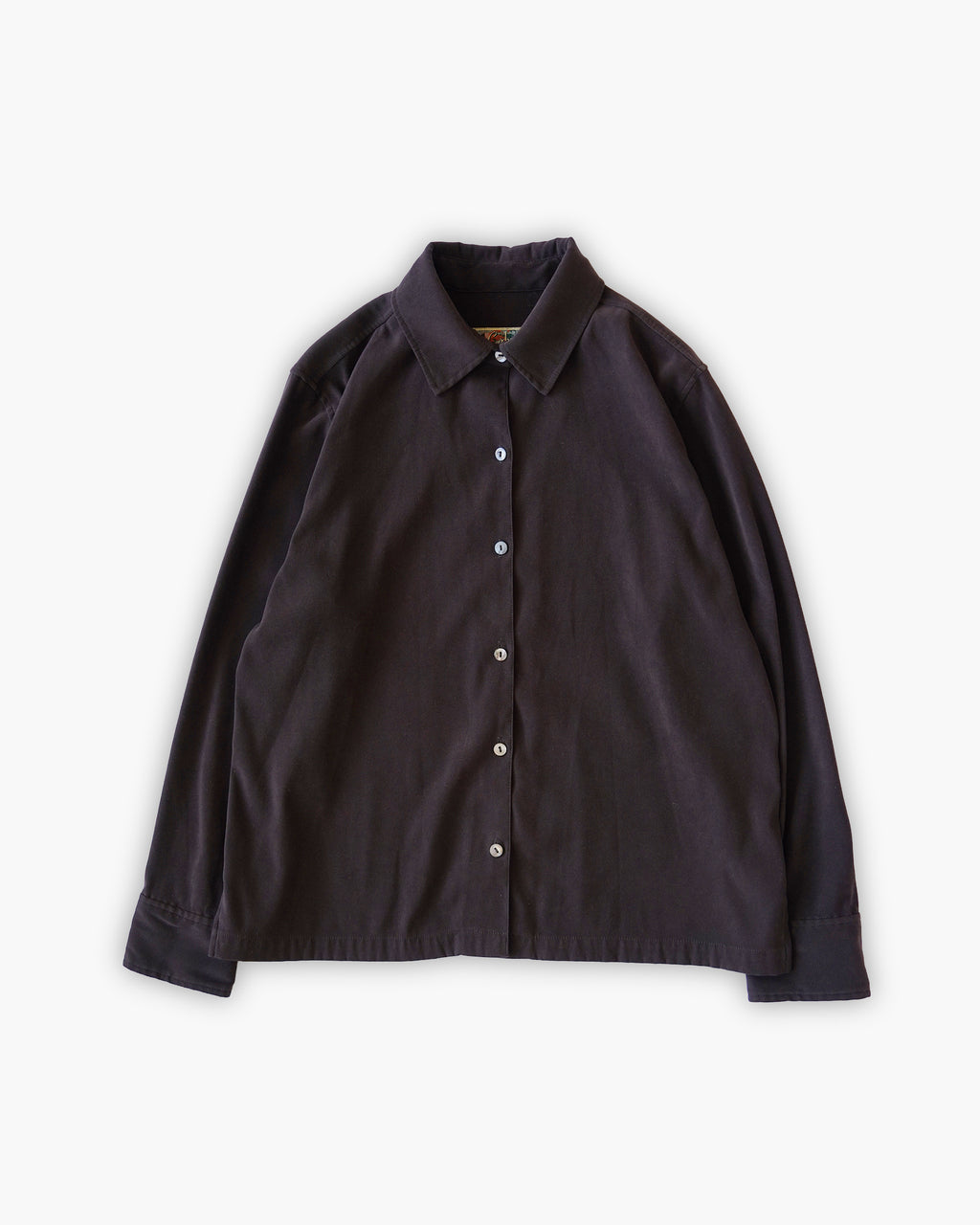 Soft Peach Skin L/S Shirt - Brown