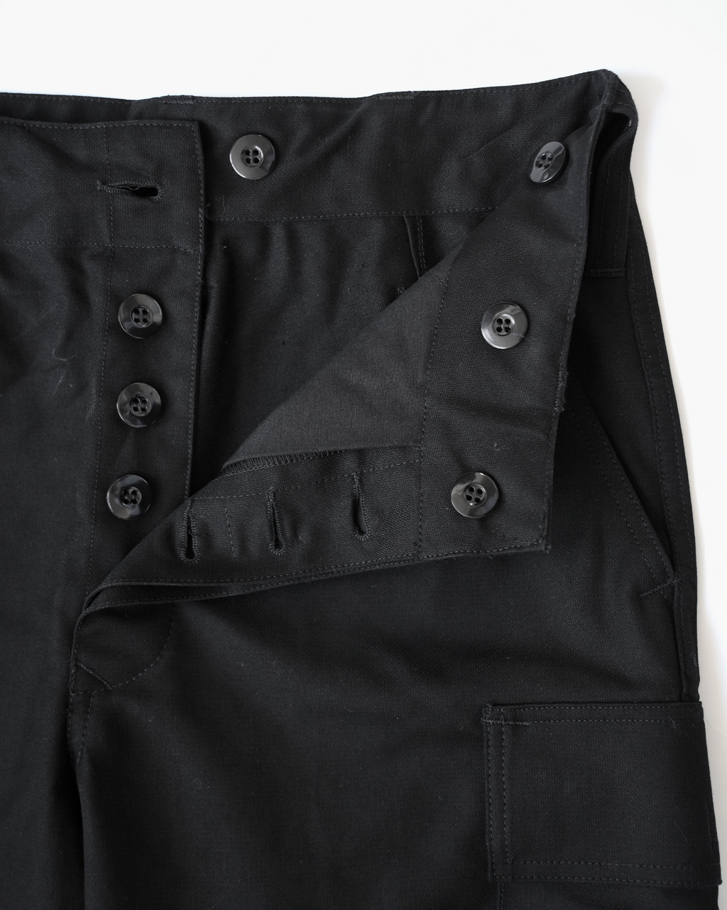 German Army Black Cargo Shorts