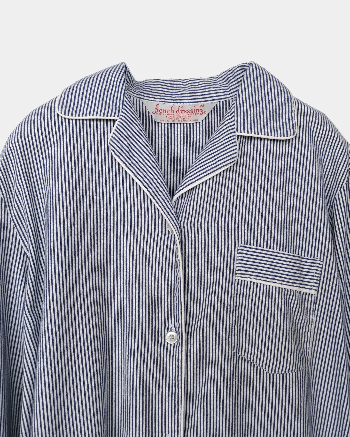 Striped Cotton Long Shirt