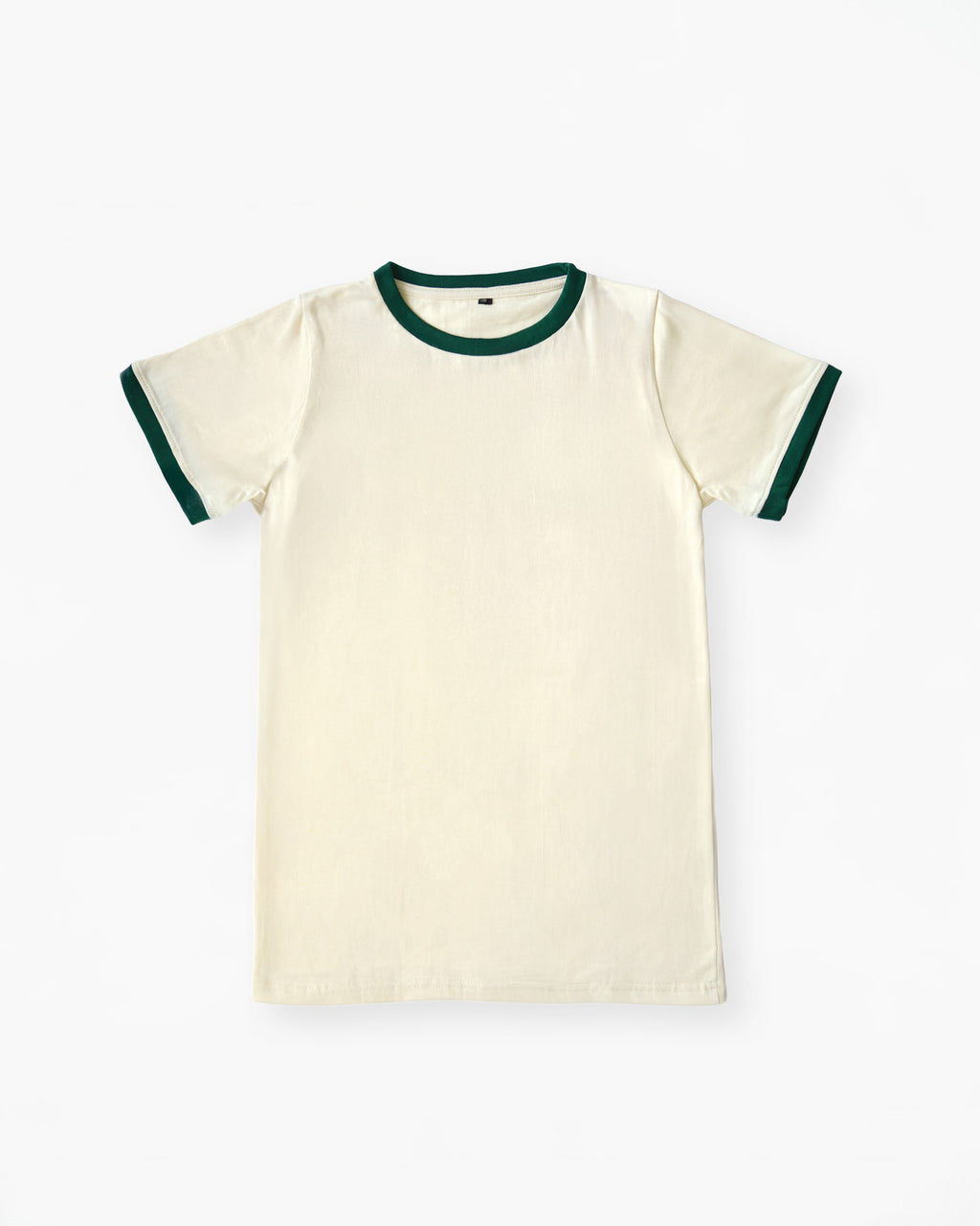 Rib Ringer Tee - Ivory × Green